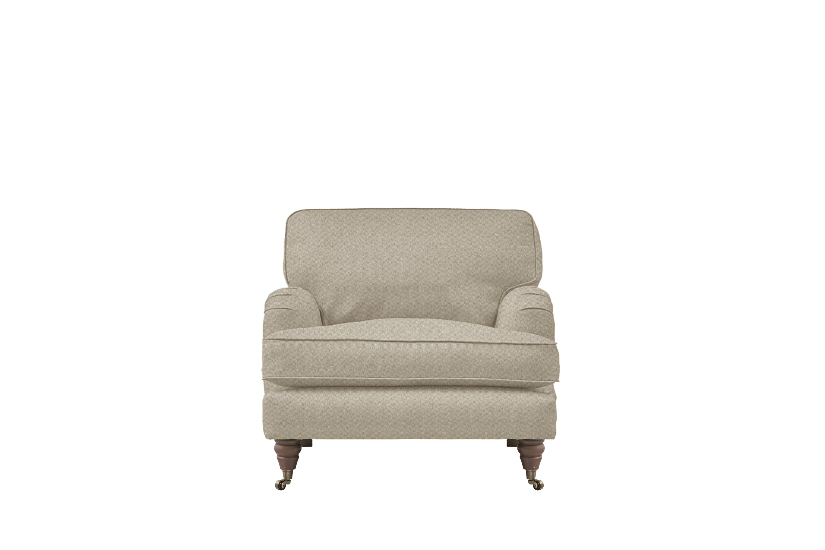 Florence | Love Seat | Heather Herringbone Flax