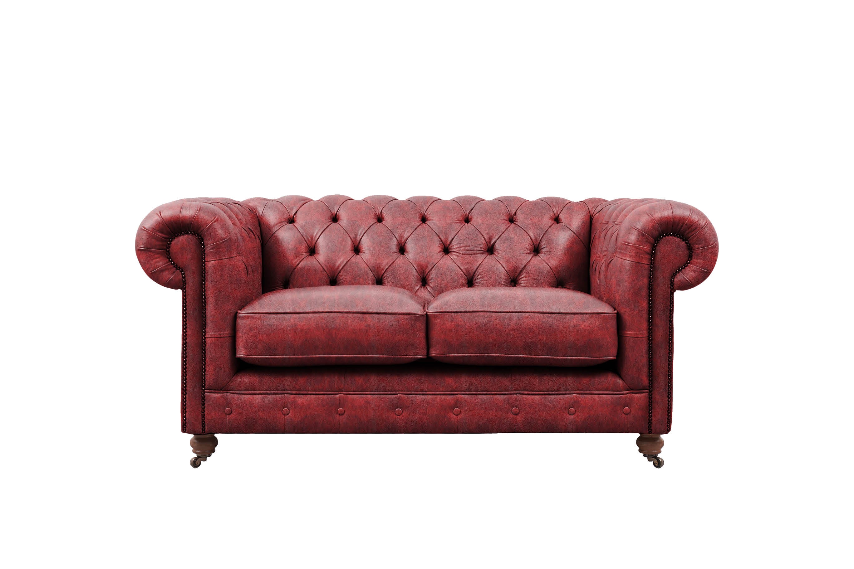Grand Chesterfield | 2 Seater Sofa | Vintage Oxblood
