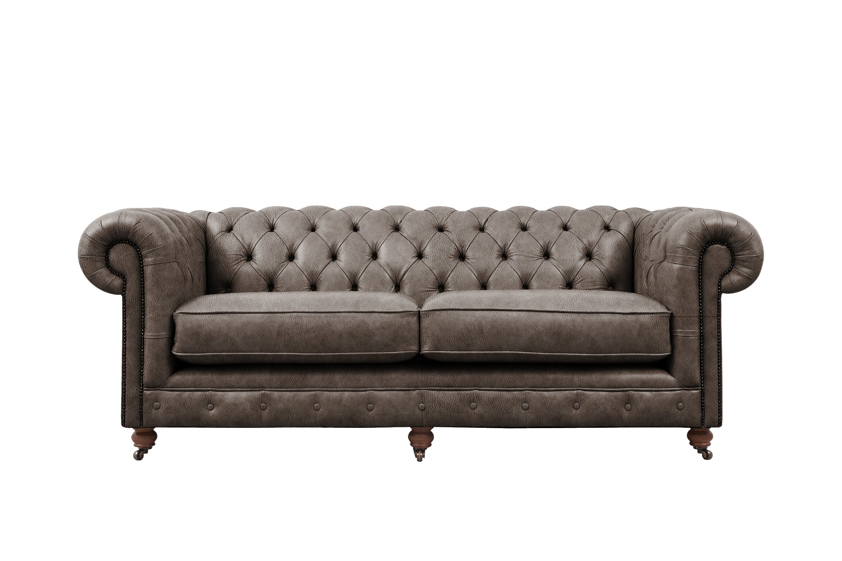 Grand Chesterfield | 3 Seater Sofa | Vintage Grey - Image 2