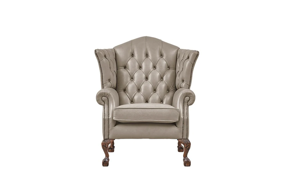 Grand Chesterfield | Highback Chair | Milton Mushroom
