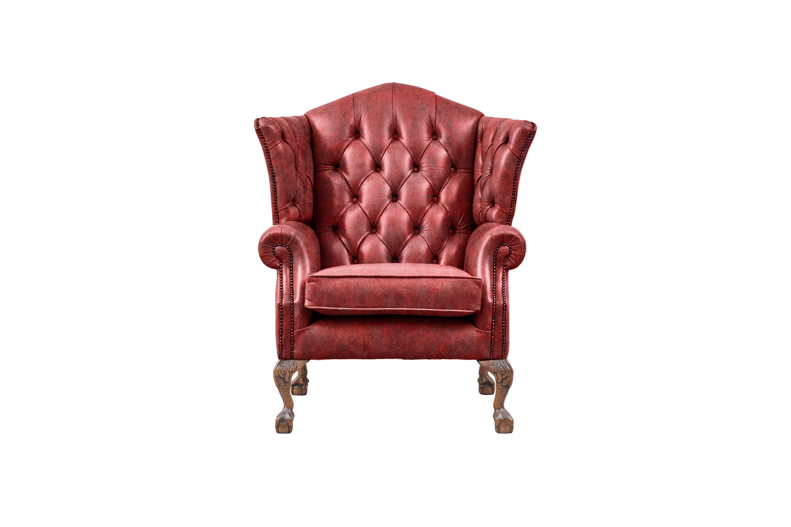 Grand Chesterfield | Highback Chair | Vintage Oxblood