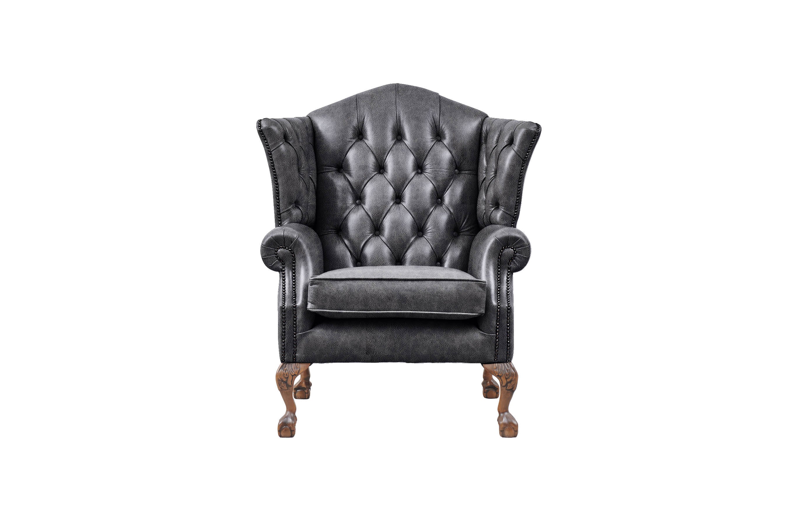 Grand Chesterfield | Highback Chair | Vintage Slate