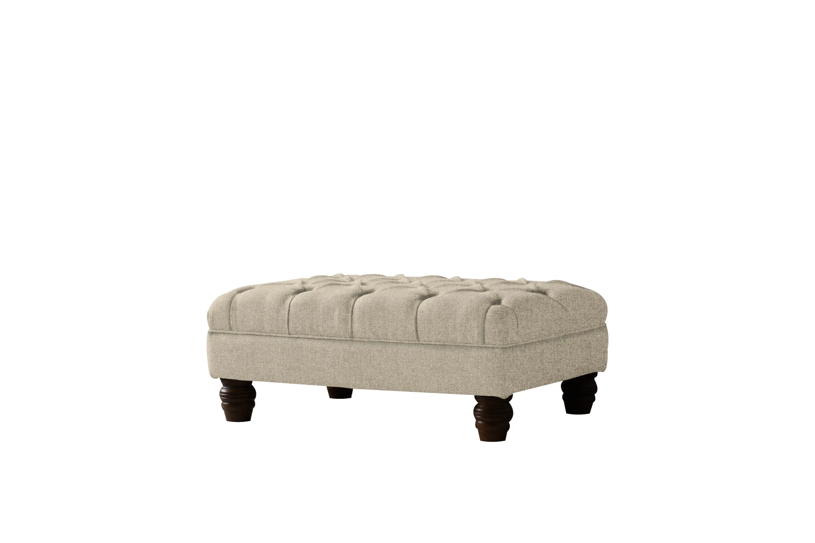 Grosvenor | Button Bench Footstool | Orly Natural