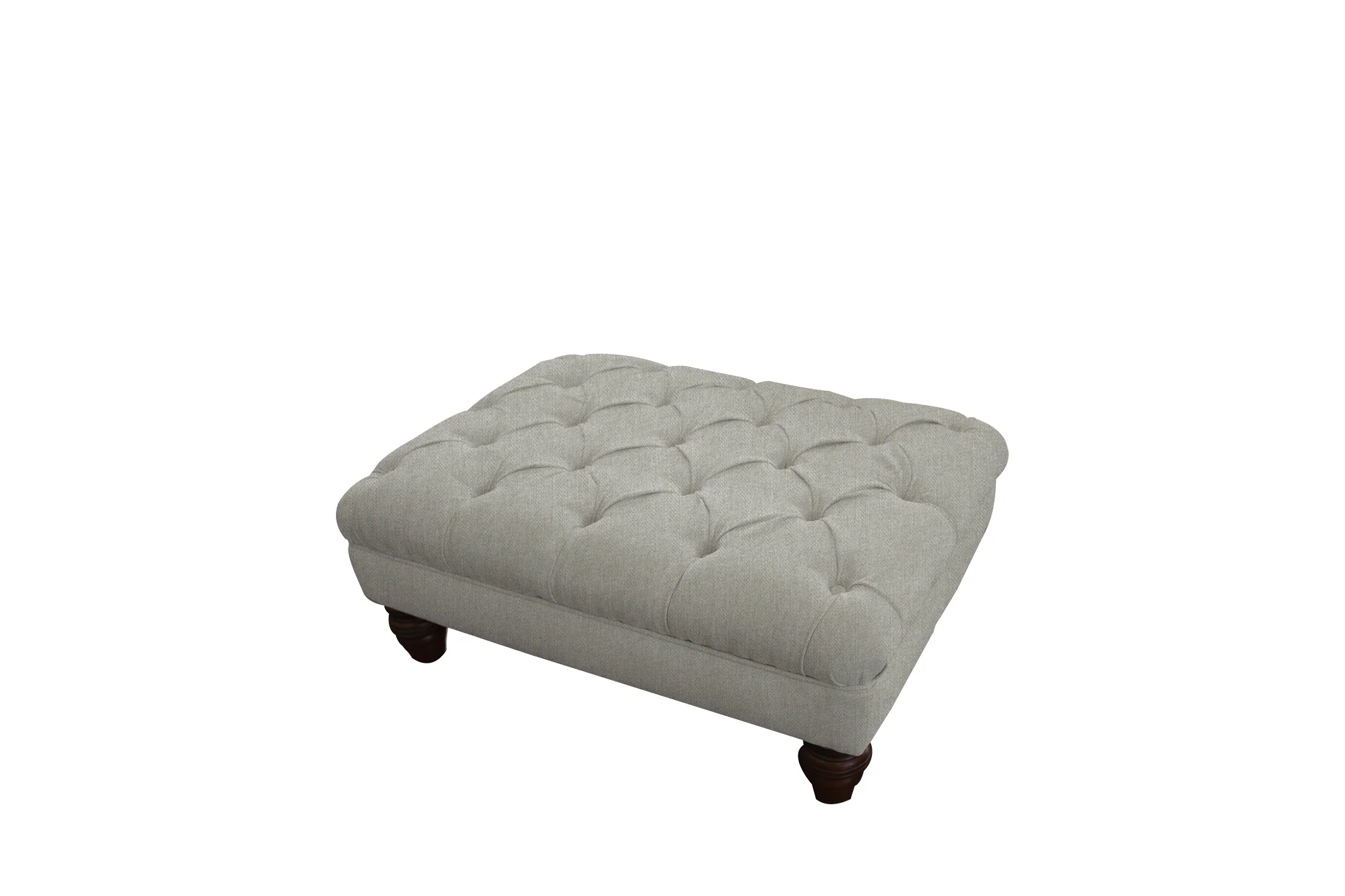 Grosvenor | Button Bench Footstool | Orly Pebble - Image 2
