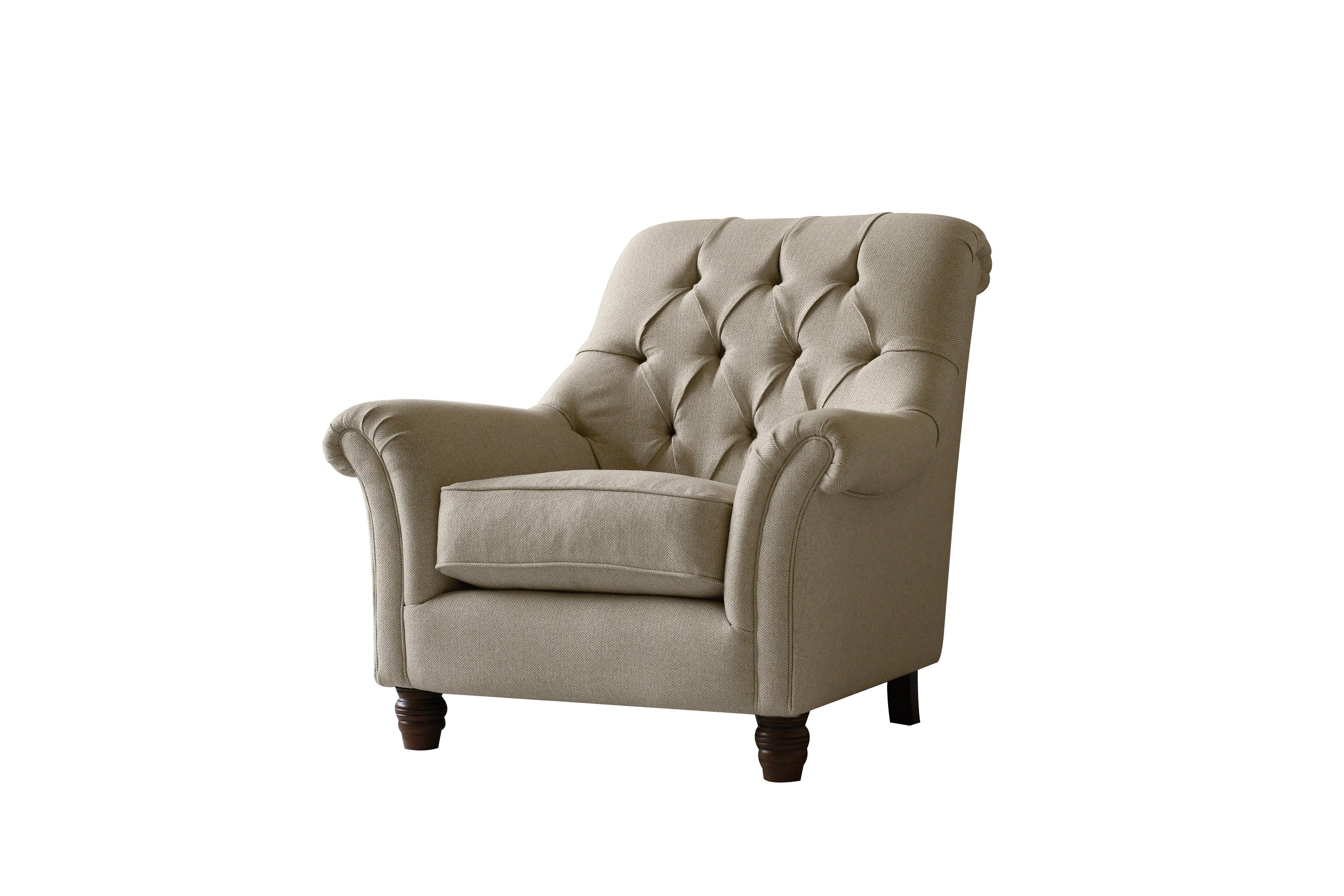 Grosvenor | Slipper Chair | Heather Herringbone Flax - Image 2