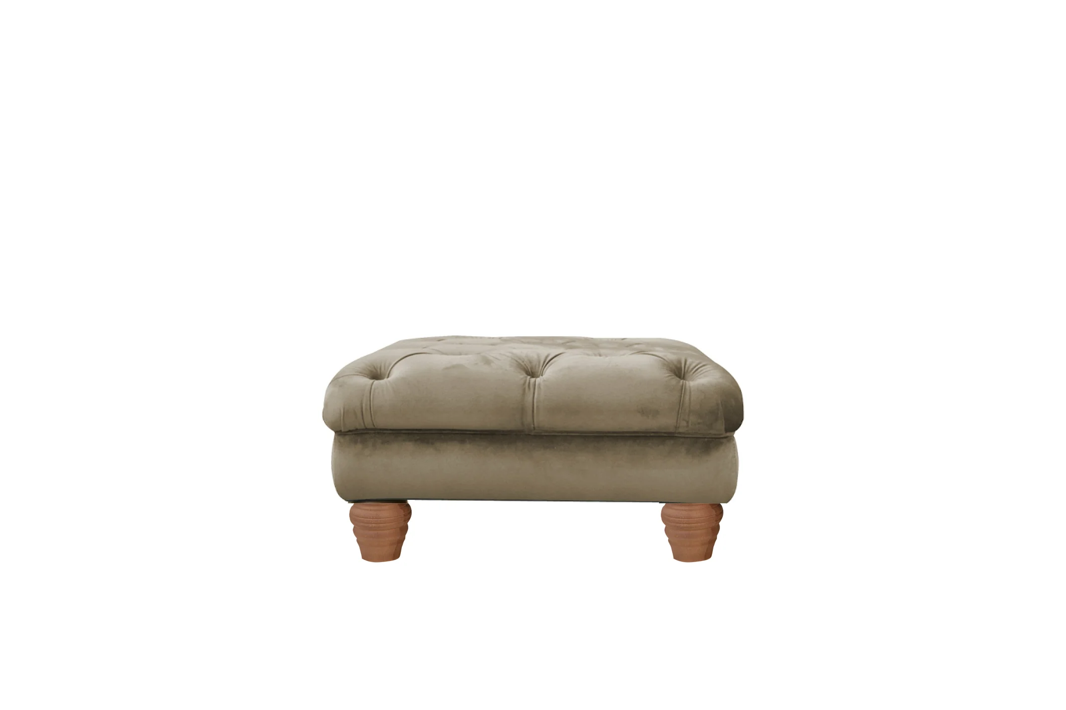 Grosvenor | Button Footstool | Opulence Mink