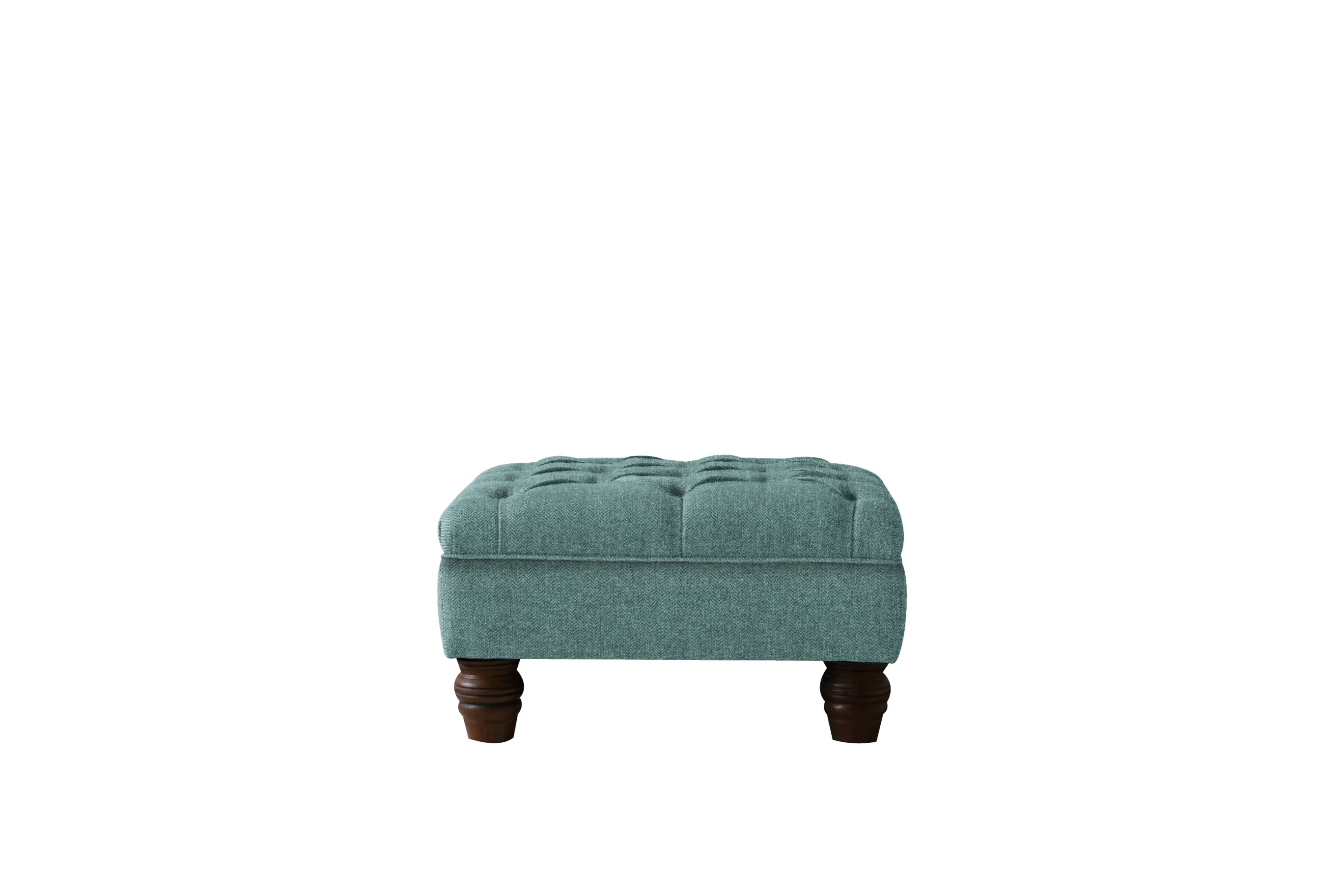 Grosvenor | Button Footstool | Orly Teal