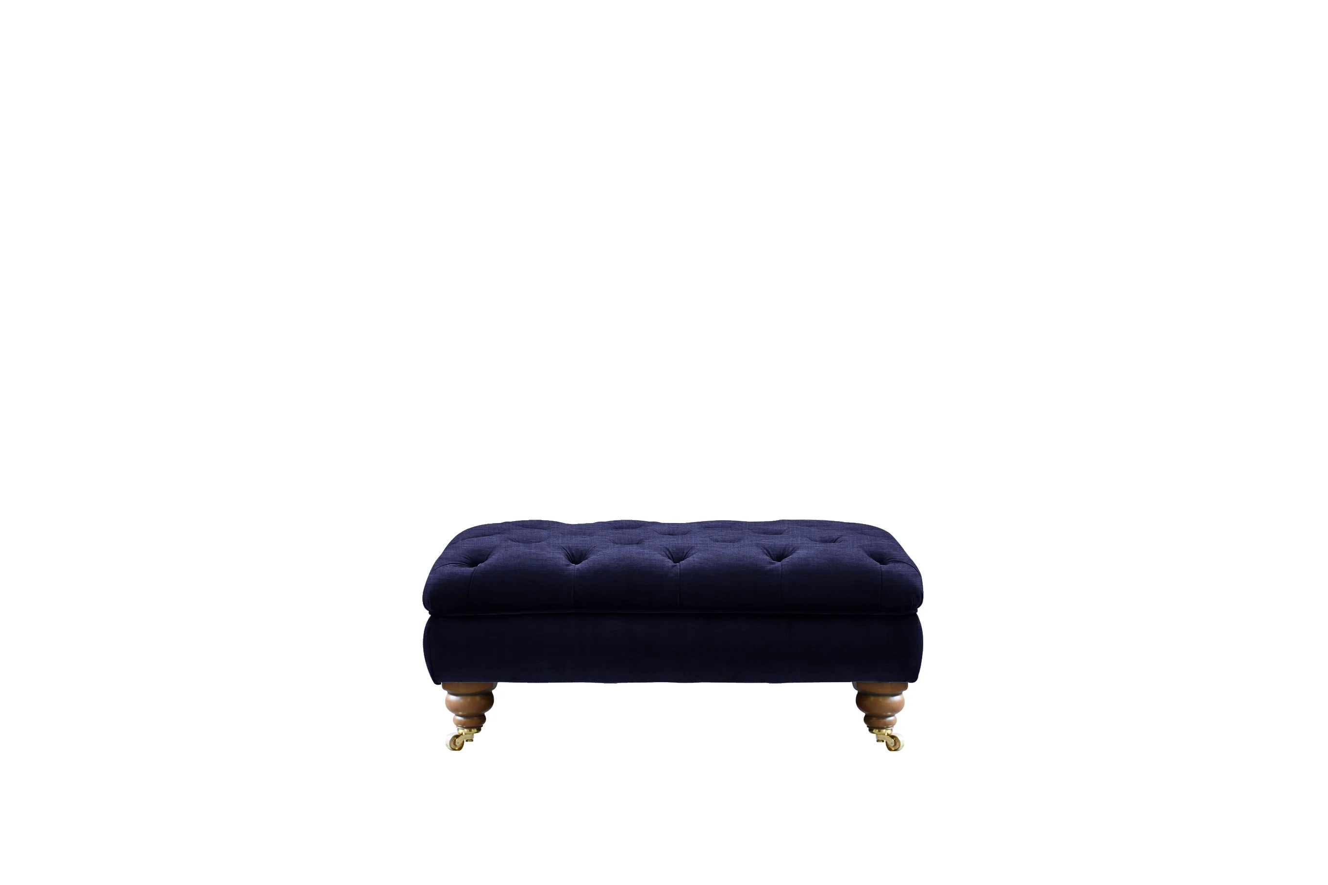 Hampton | Button Bench Footstool | Brunswick Midnight