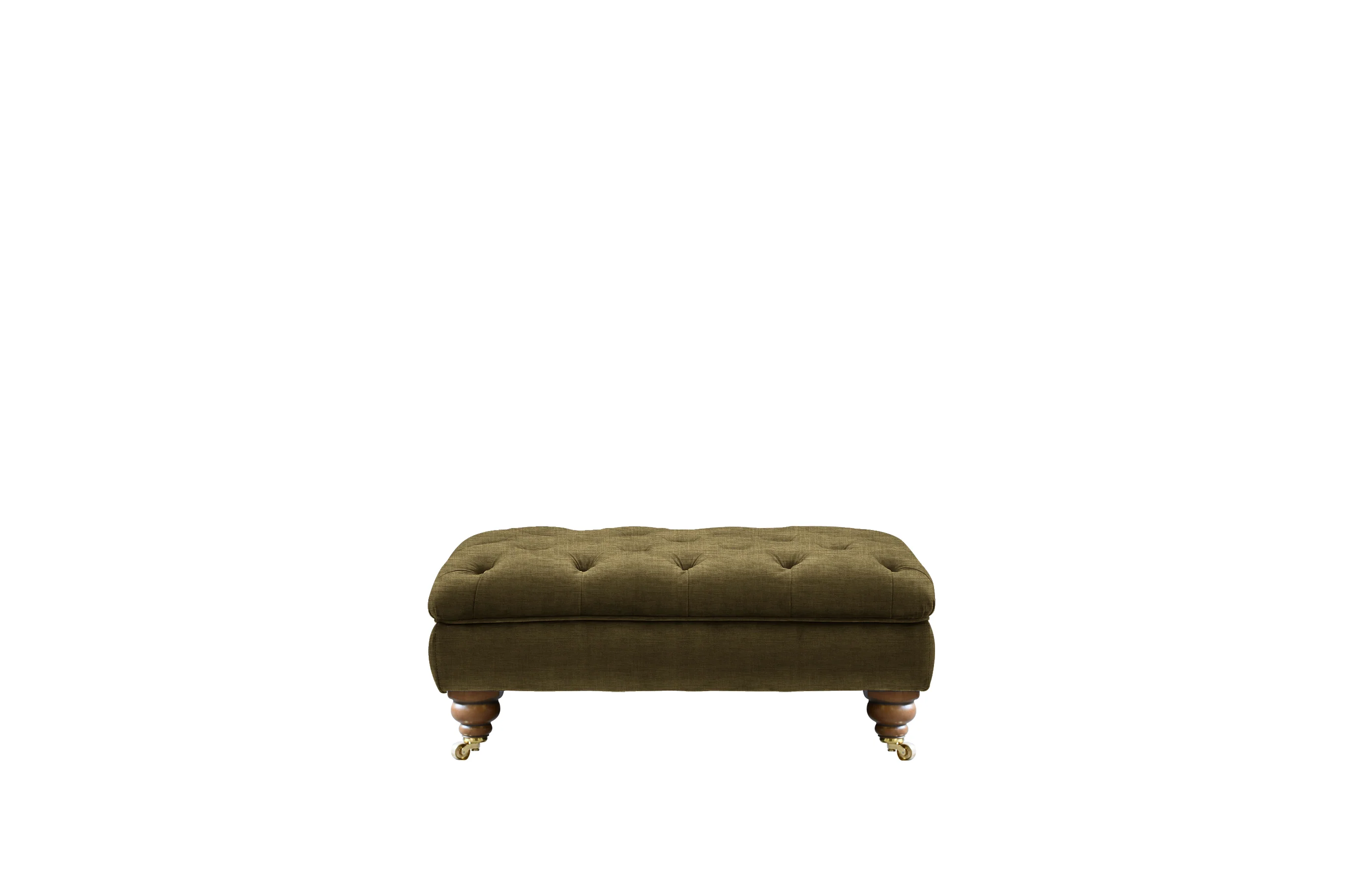Hampton | Button Bench Footstool | Brunswick Olive