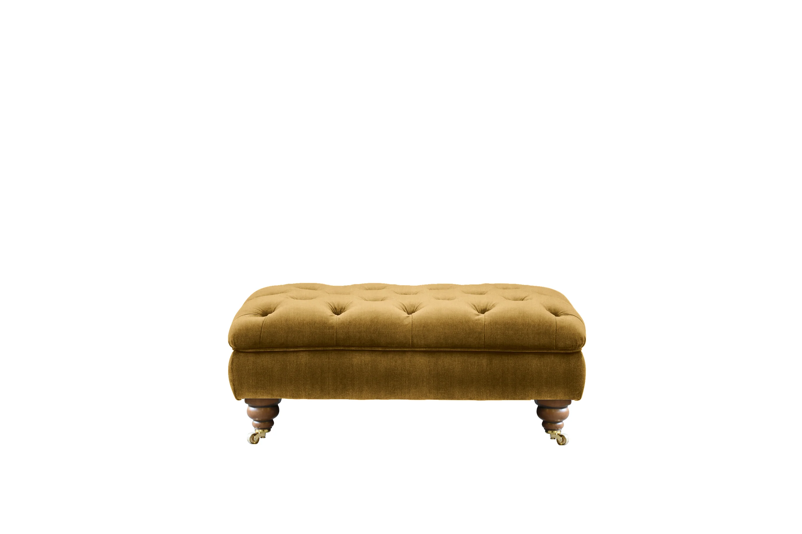 Hampton | Button Bench Footstool | Manolo Cinnamon