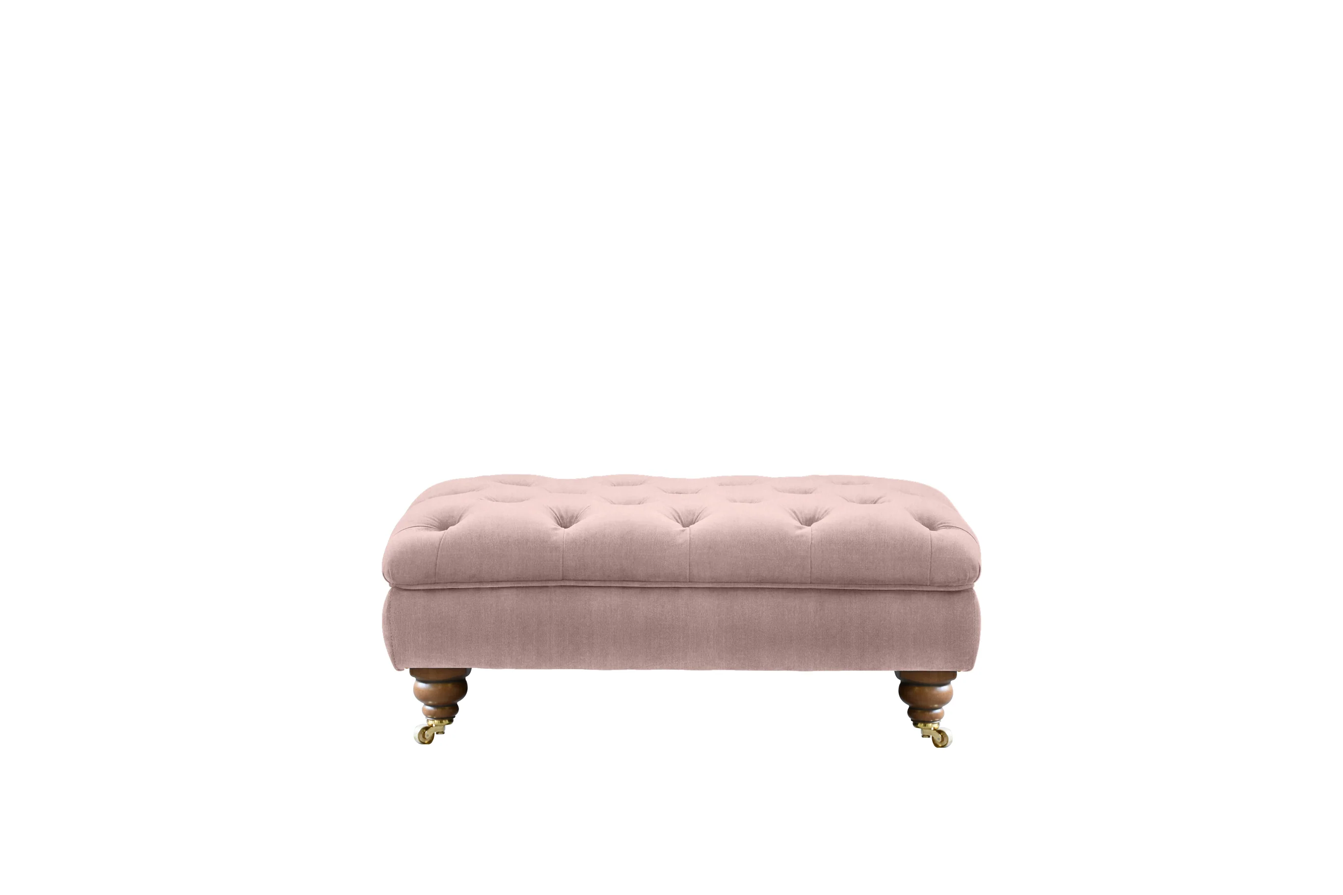 Hampton | Button Bench Footstool | Manolo Dusky Pink