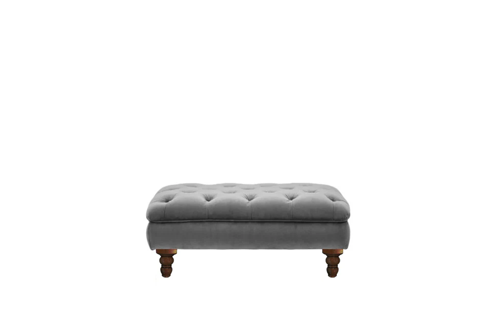 Hampton | Button Bench Footstool | Opulence Granite