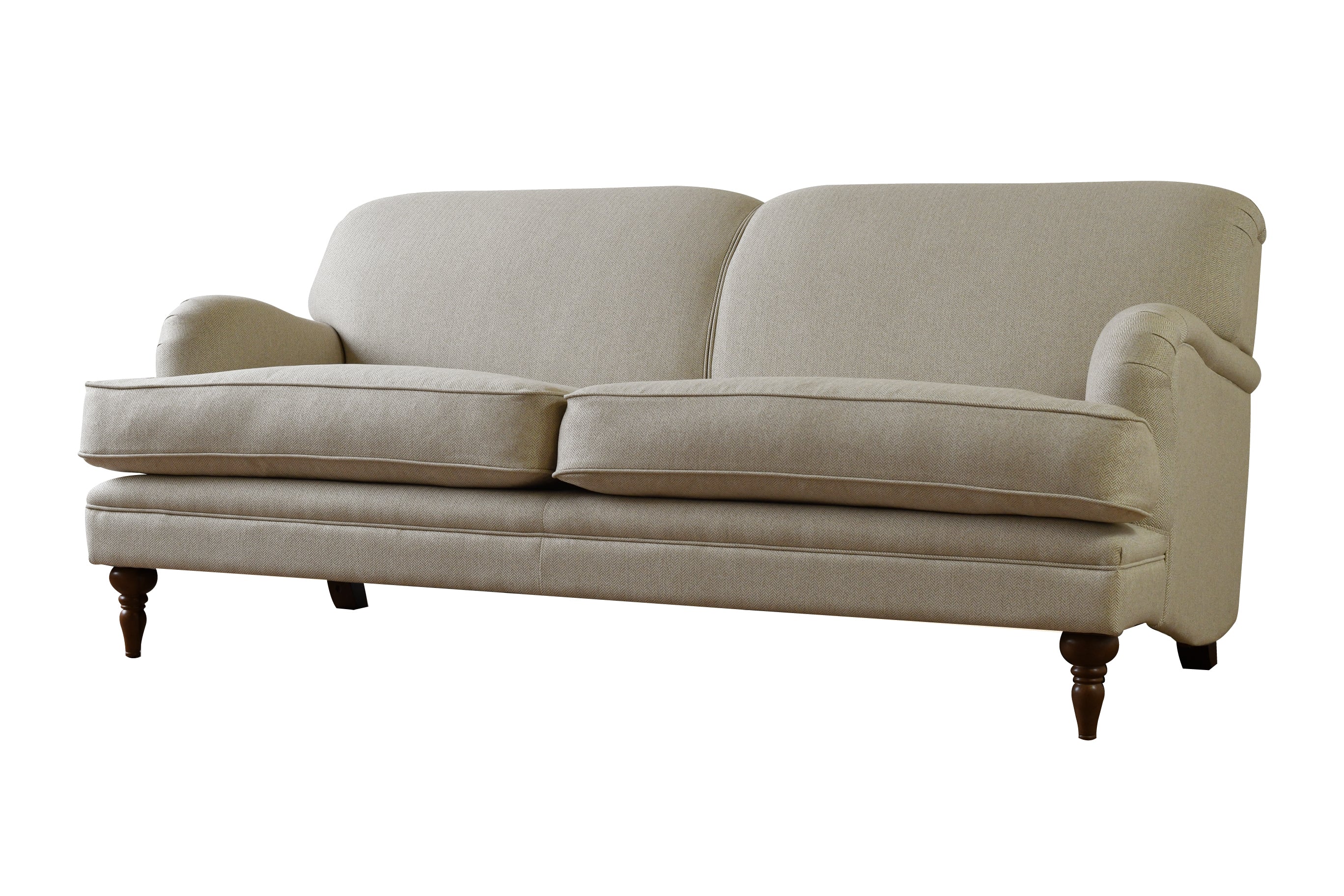 Jasper | 3 Seater Sofa | Heather Herringbone Flax - Image 4