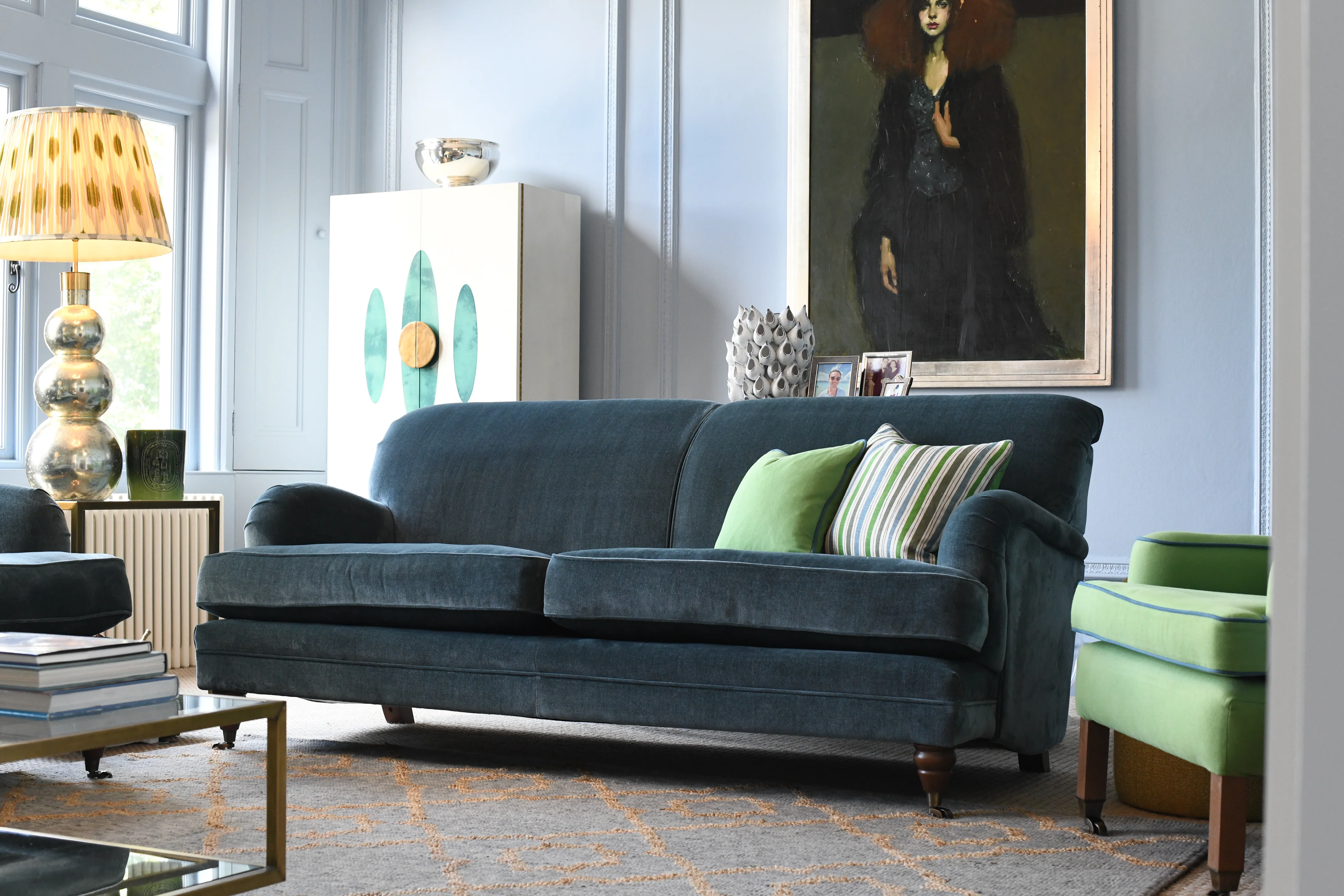 Jasper | 3 Seater Sofa | Manolo Teal - Image 2