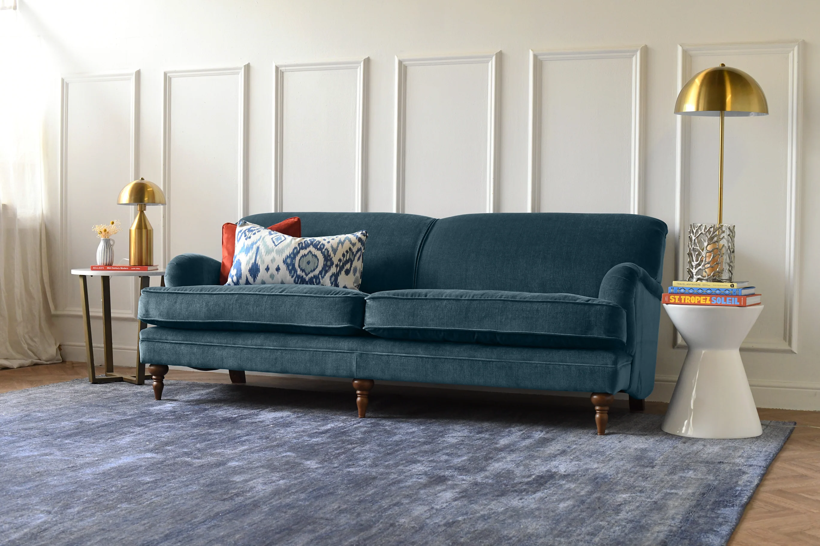 Jasper | 4 Seater Sofa | Manolo Teal - Image 2