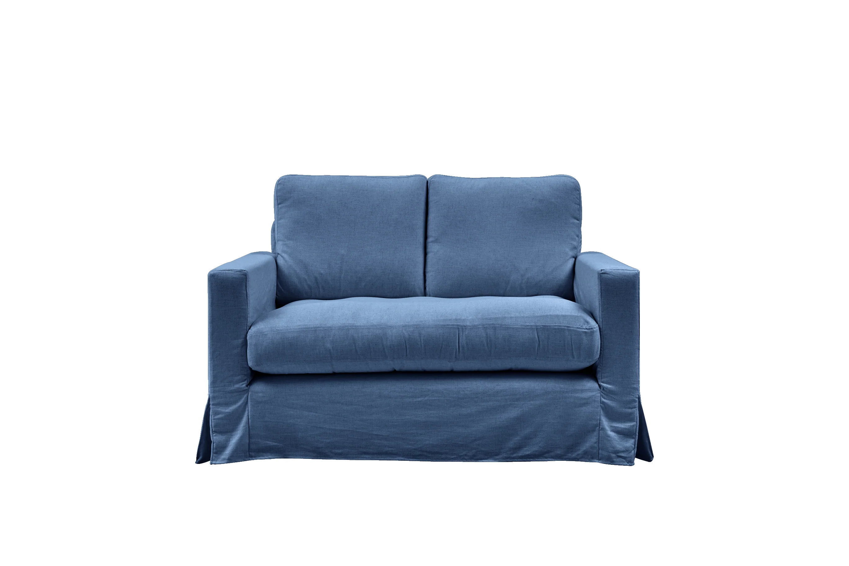 Kate | 2 Seater Extra Loose Cover | Capri Blue - Image 2