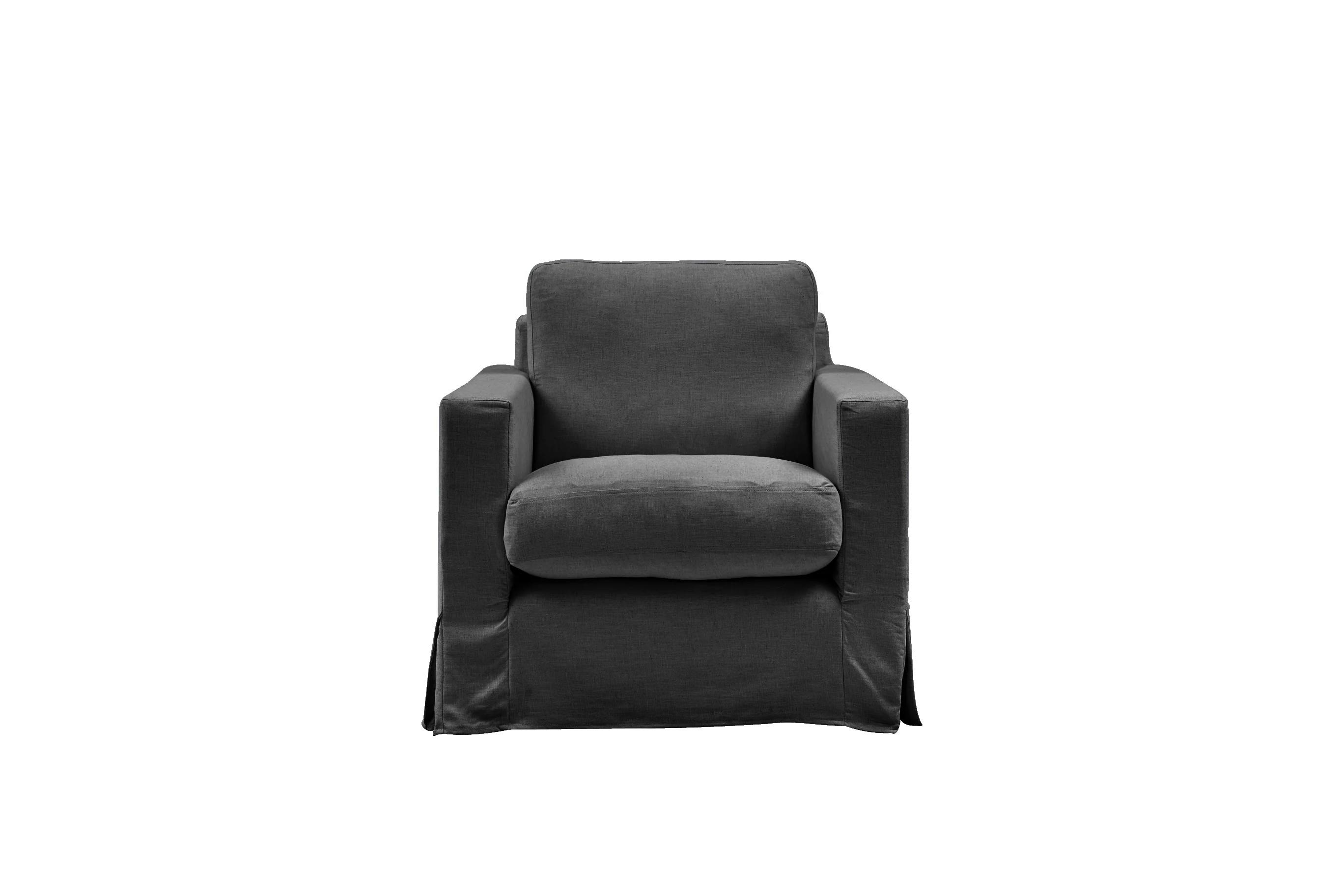 Kate | Armchair Extra Loose Cover | Capri Dark Grey - Image 2