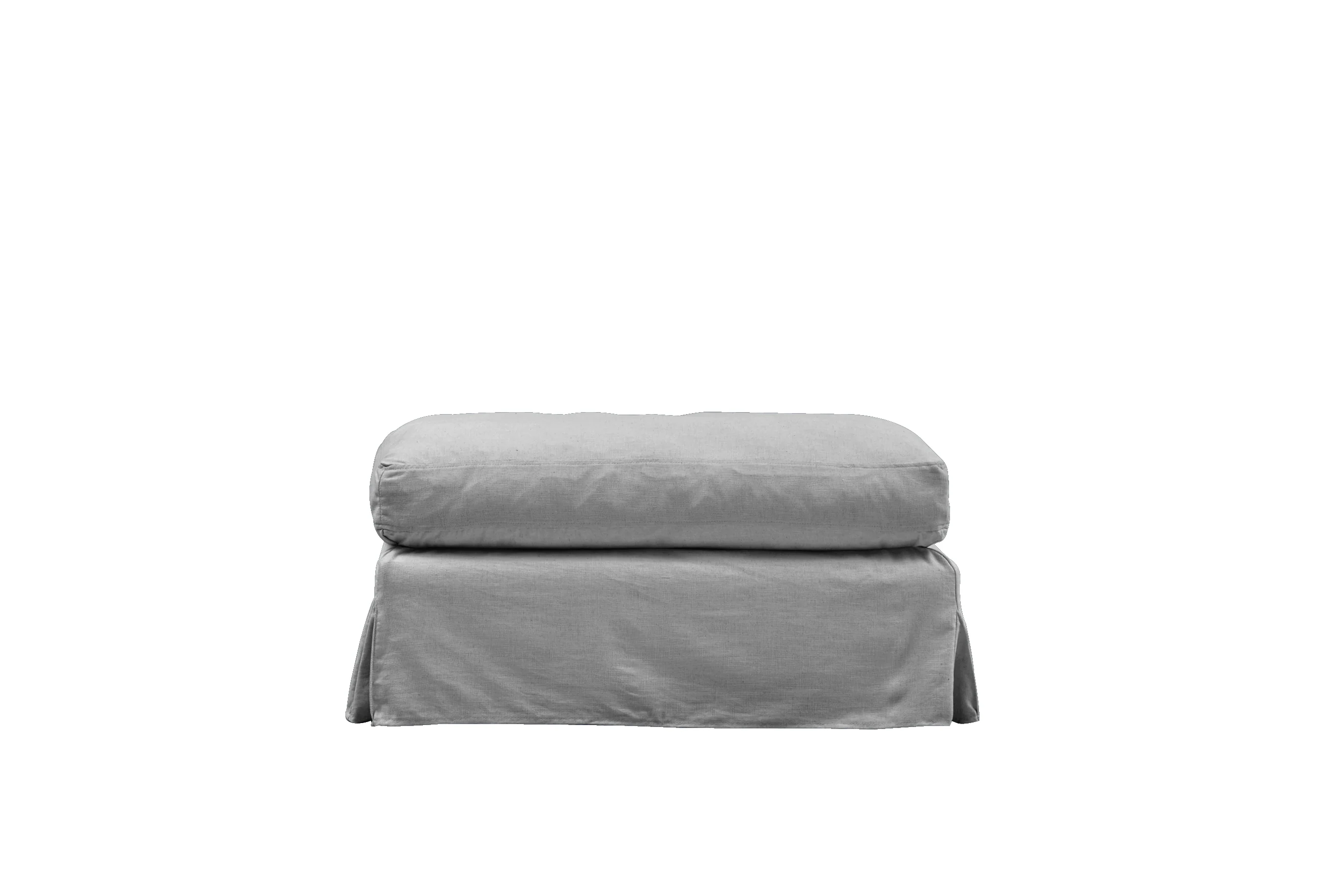 Kate | Bench Footstool Extra Loose Cover | Capri Light Grey - Image 2