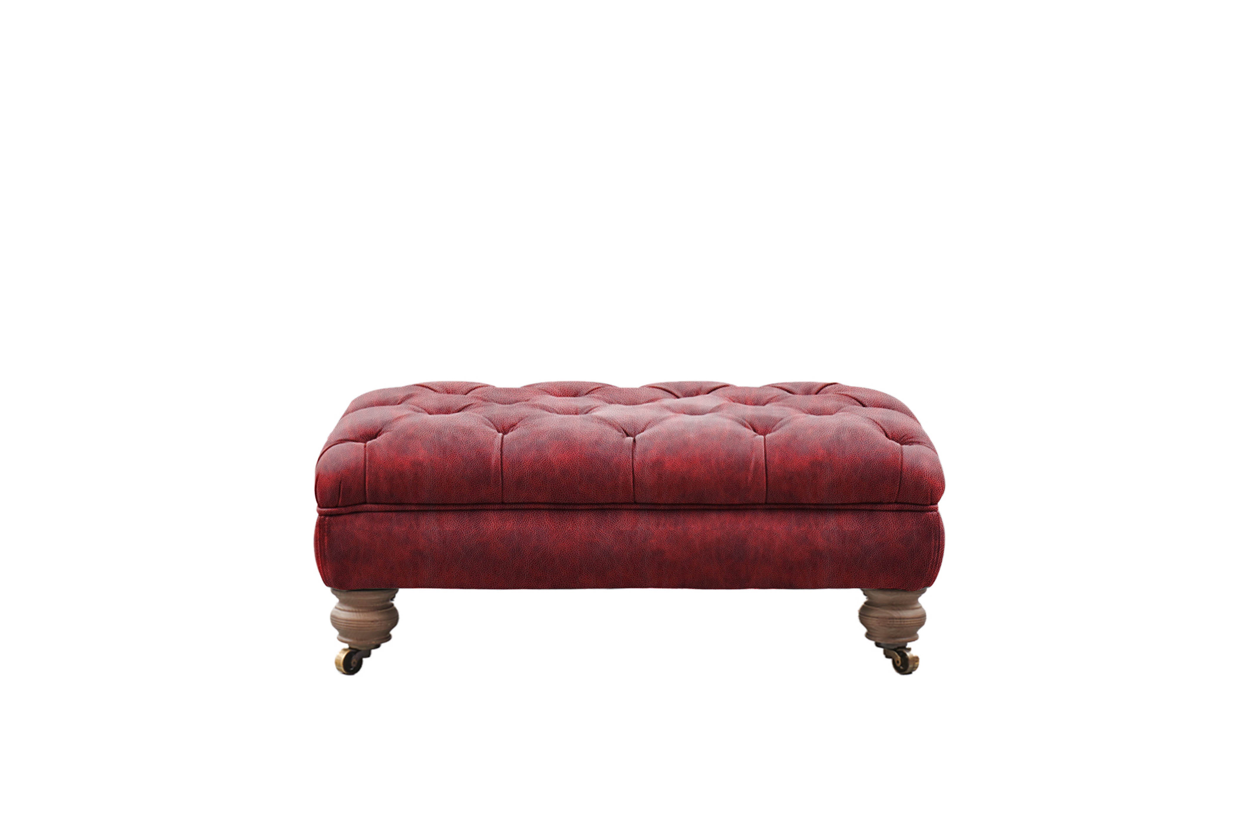 Lincoln | Bench Footstool | Vintage Oxblood