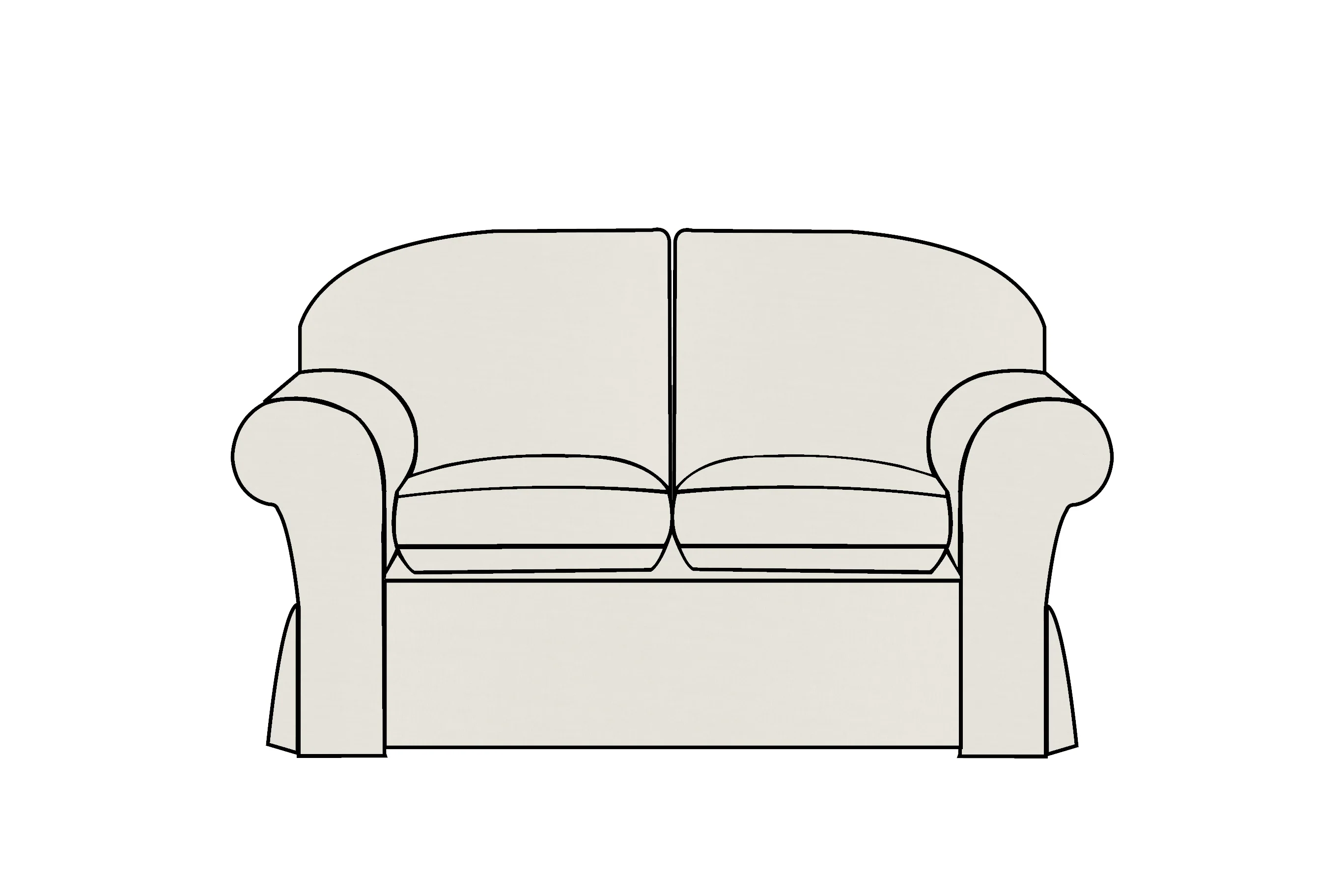 Madrid | 2 Seater Extra Loose Cover | Capri Dove