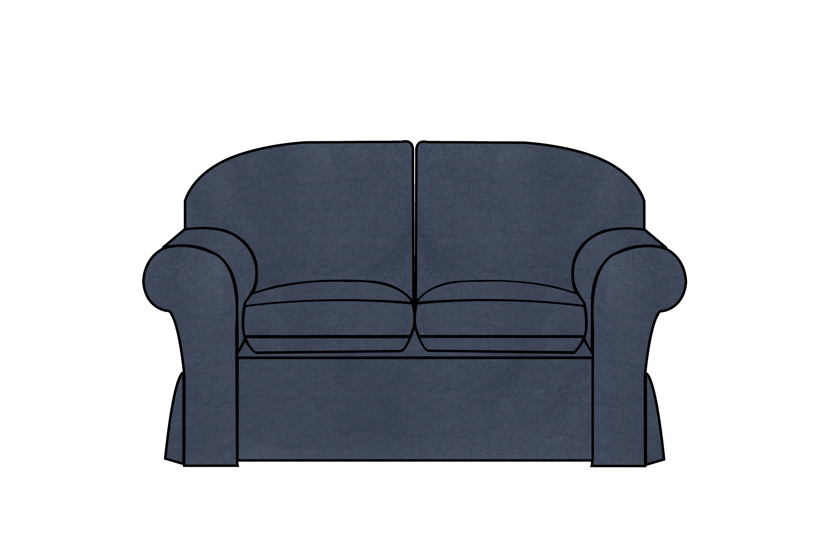 Madrid | 2 Seater Extra Loose Cover | Kingston Dark Blue