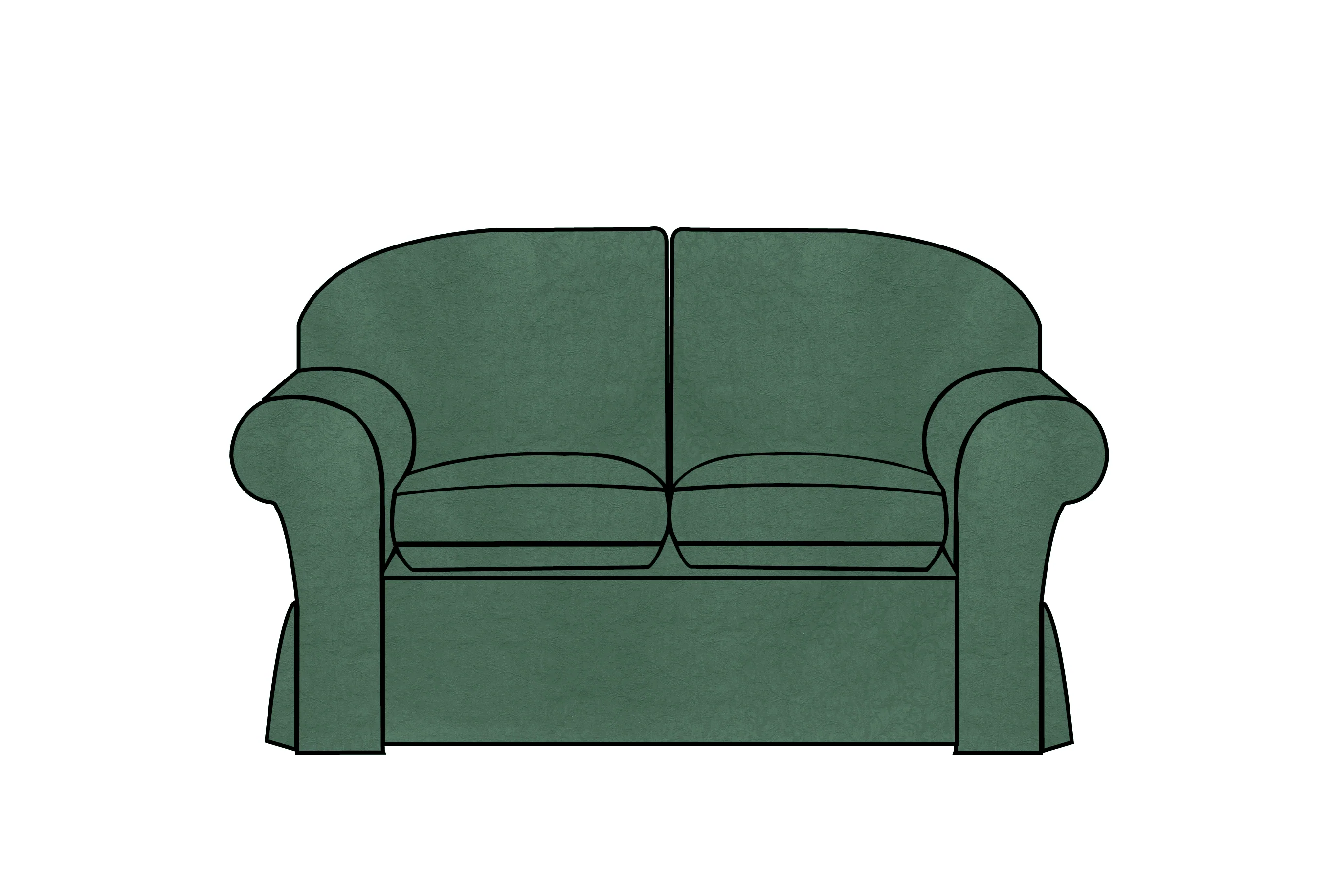 Madrid | 2 Seater Extra Loose Cover | Kingston Green