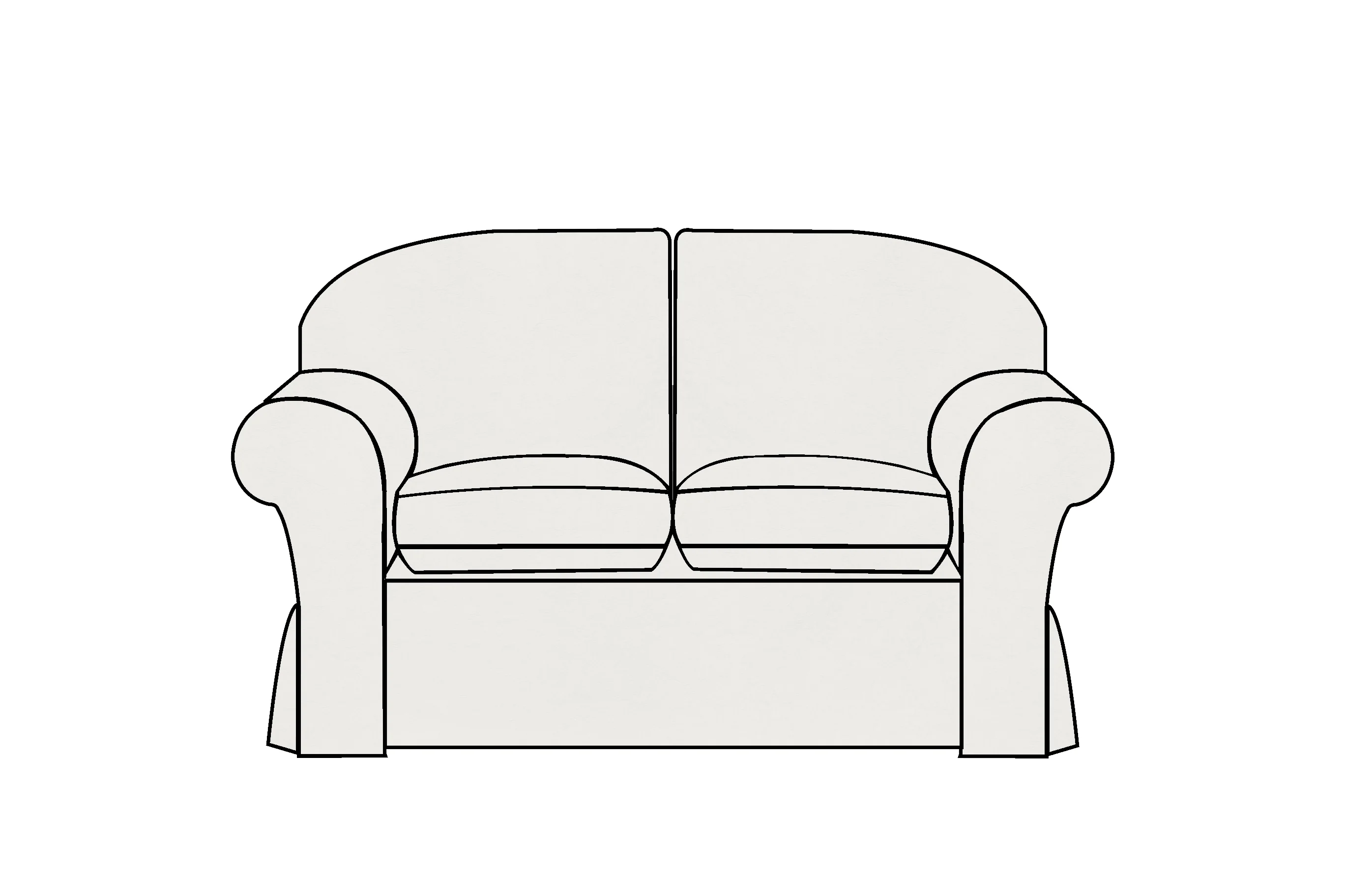 Madrid | 2 Seater Extra Loose Cover | Kingston Natural