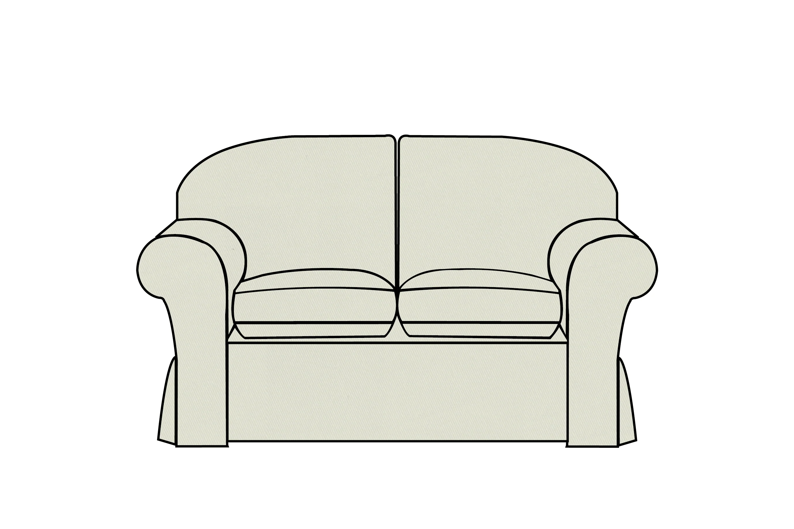 Madrid | 2 Seater Extra Loose Cover | Miami Lichen