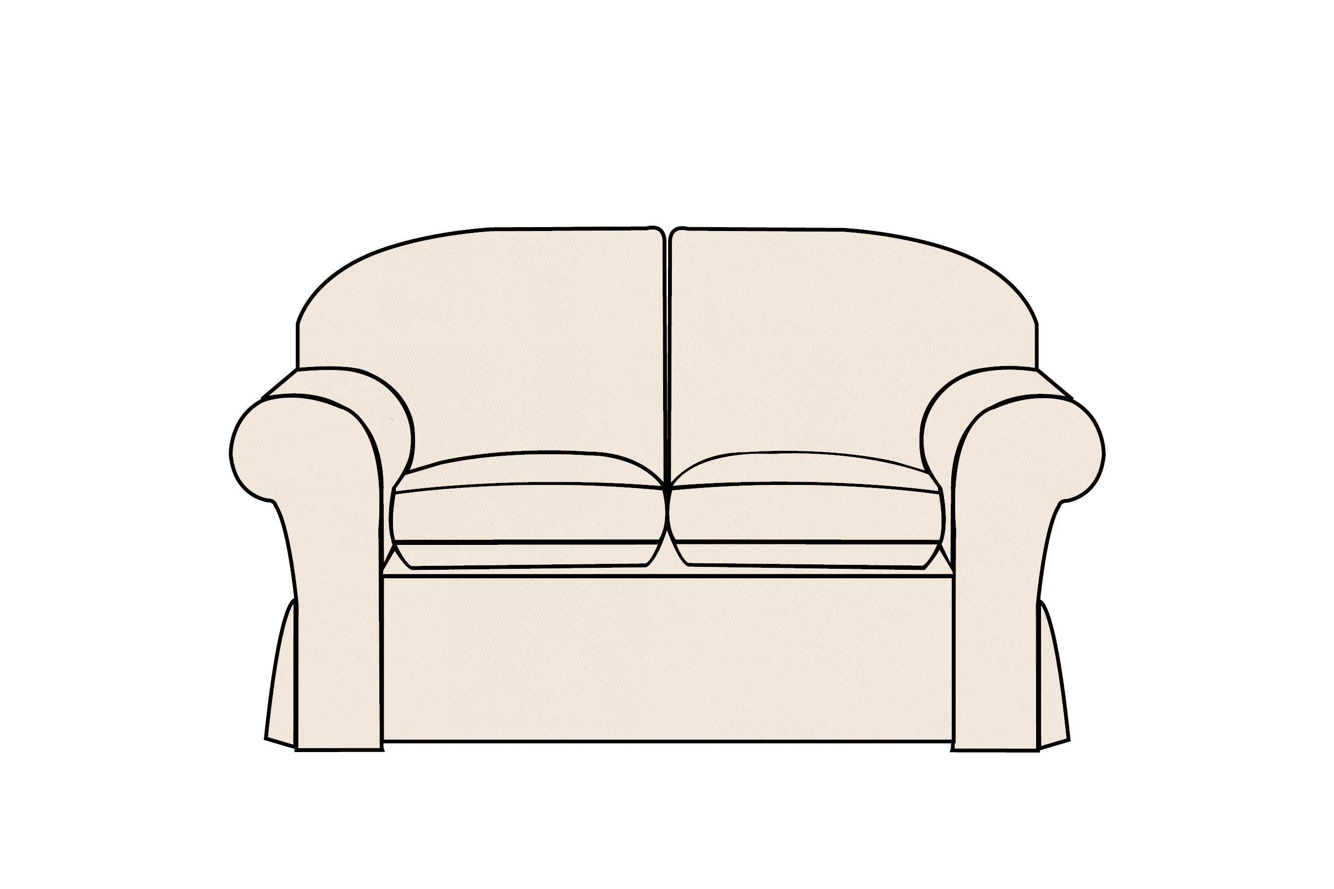 Madrid | 2 Seater Extra Loose Cover | Miami Oyster