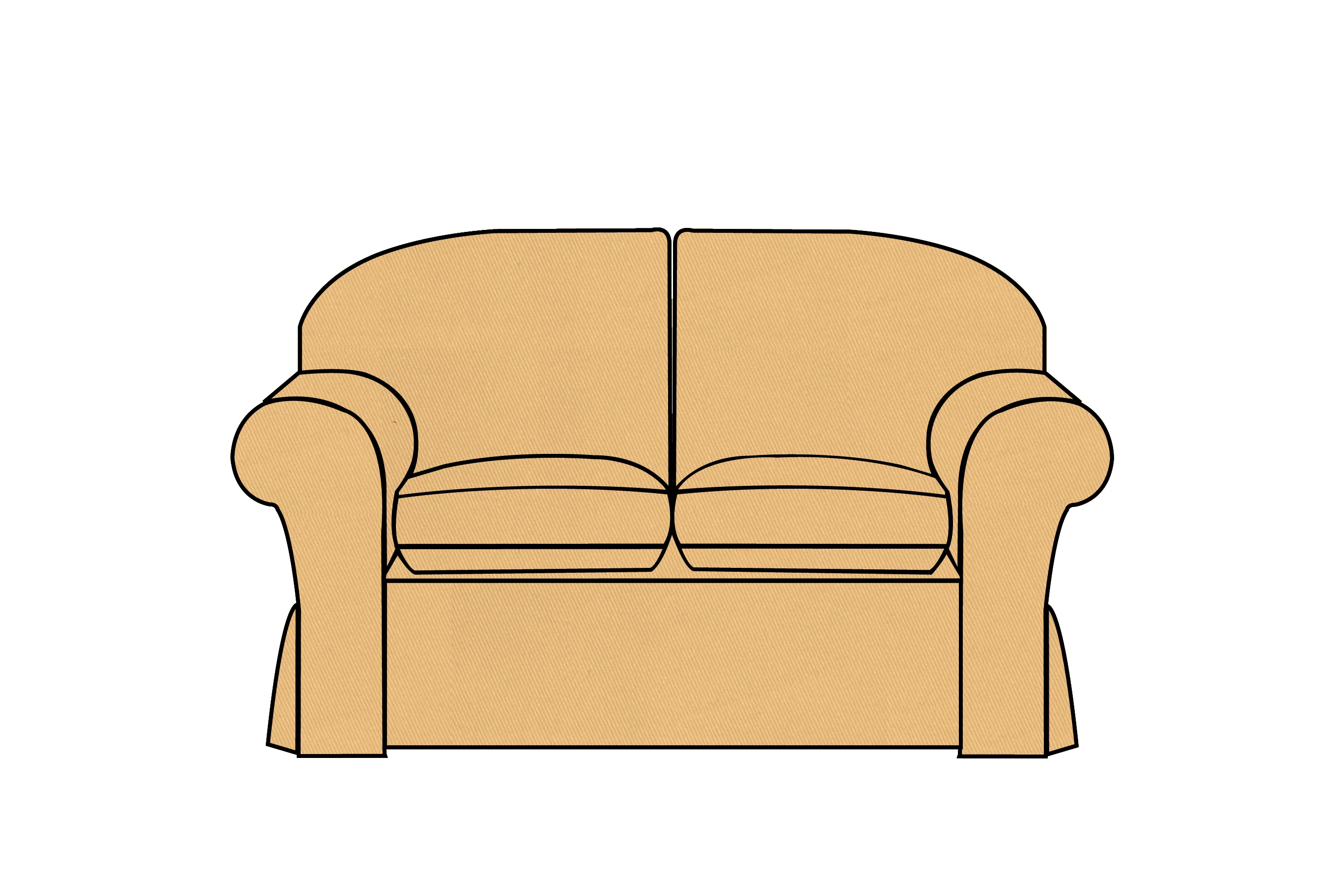 Madrid | 2 Seater Extra Loose Cover | Miami Sand