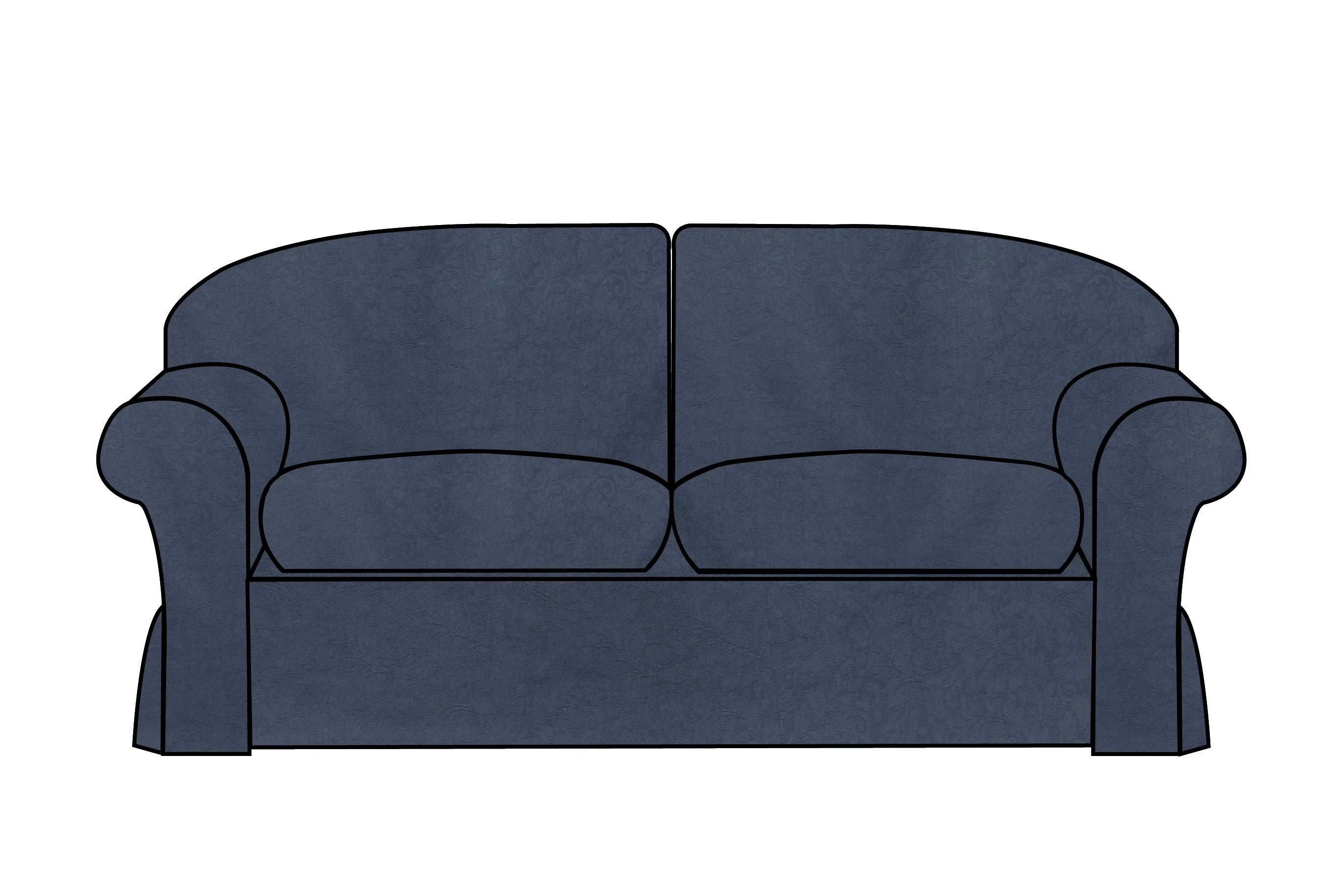 Madrid | 3 Seater Extra Loose Cover | Kingston Dark Blue