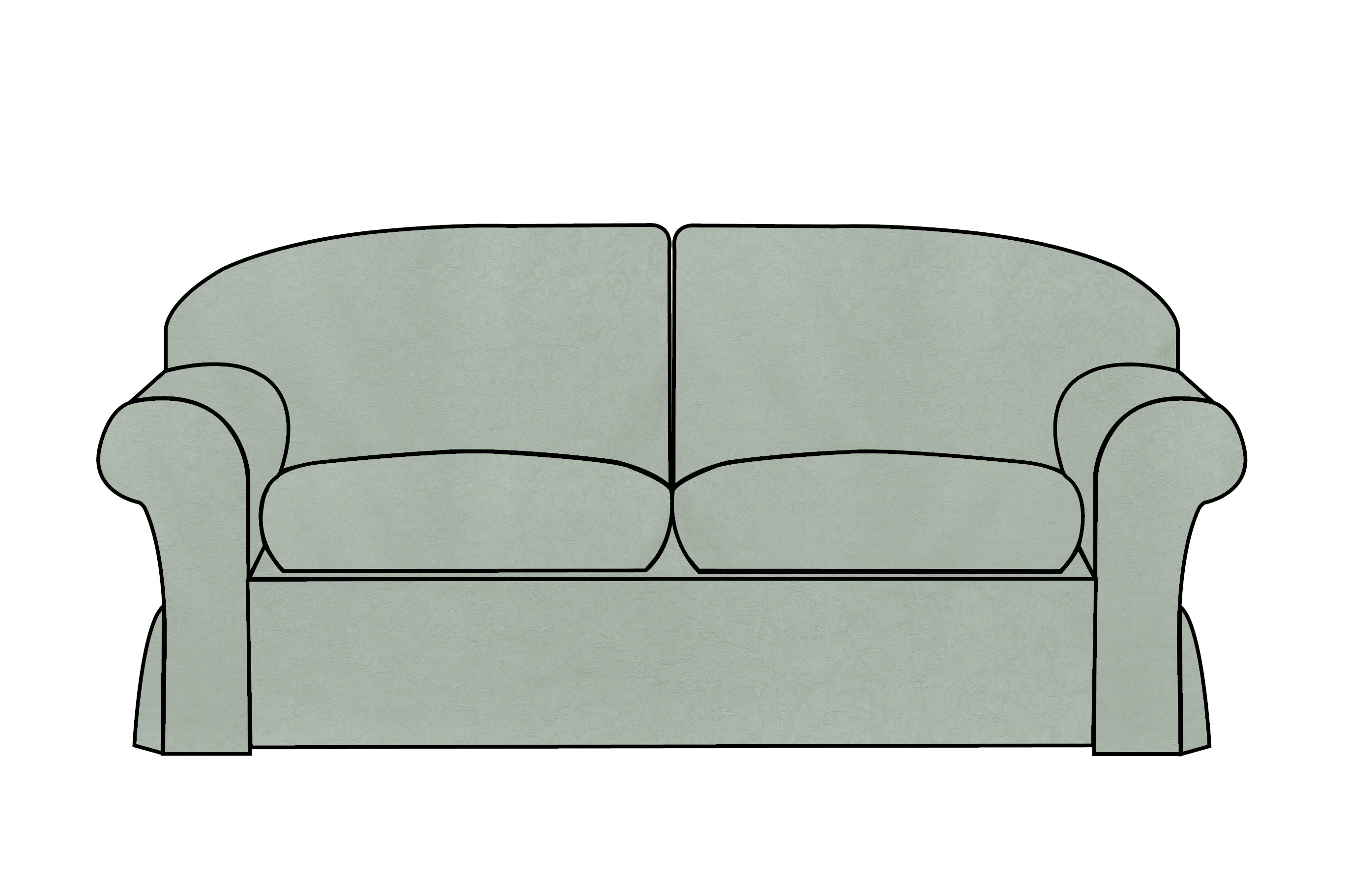 Madrid | 3 Seater Extra Loose Cover | Kingston Duck Egg
