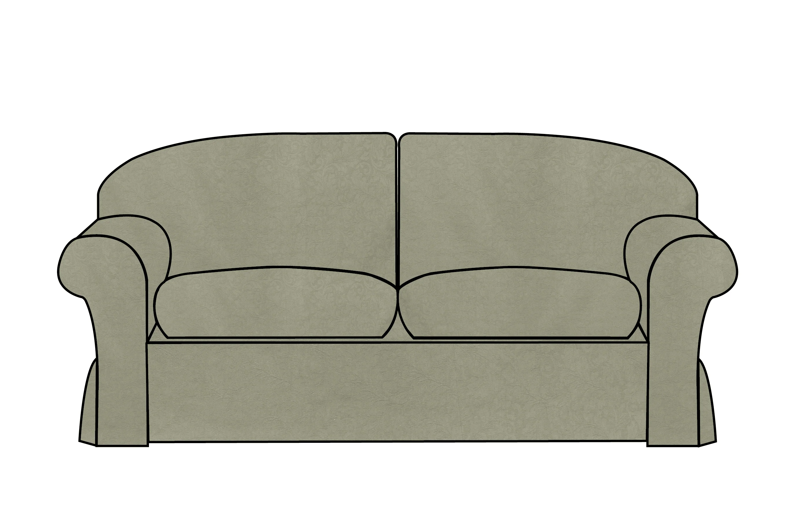 Madrid | 3 Seater Extra Loose Cover | Kingston Lichen