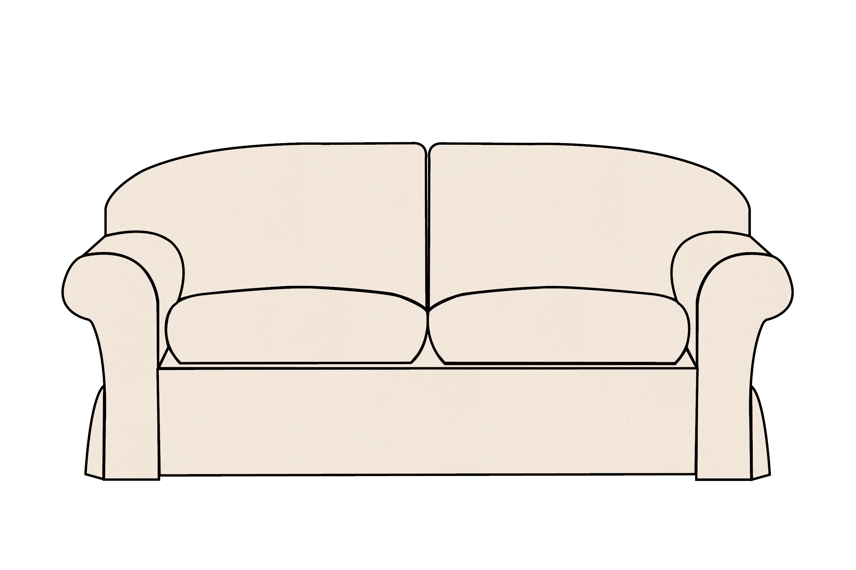 Madrid | 3 Seater Extra Loose Cover | Miami Oyster