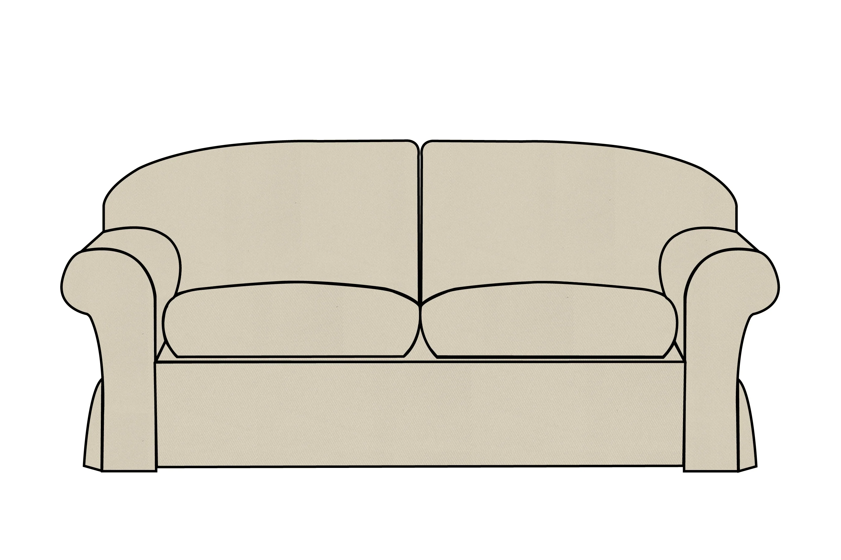 Madrid | 3 Seater Extra Loose Cover | Miami Pewter
