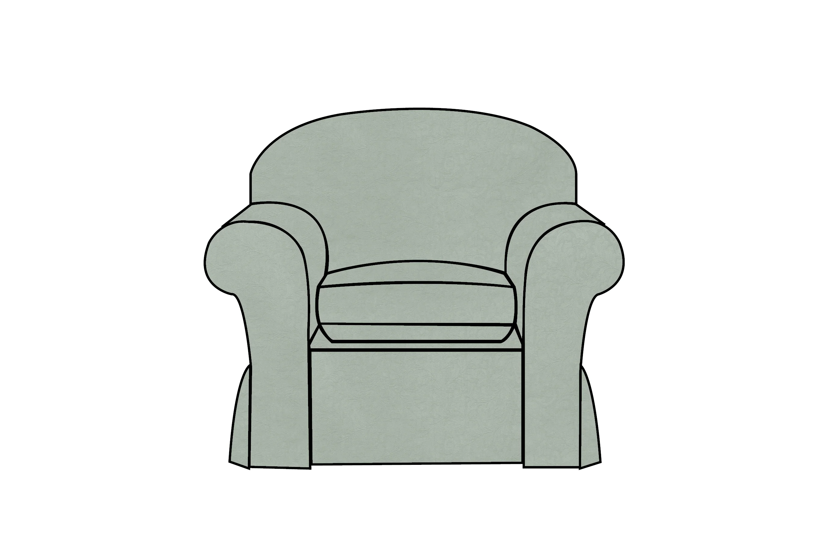 Madrid | Armchair Extra Loose Cover | Kingston Duck Egg
