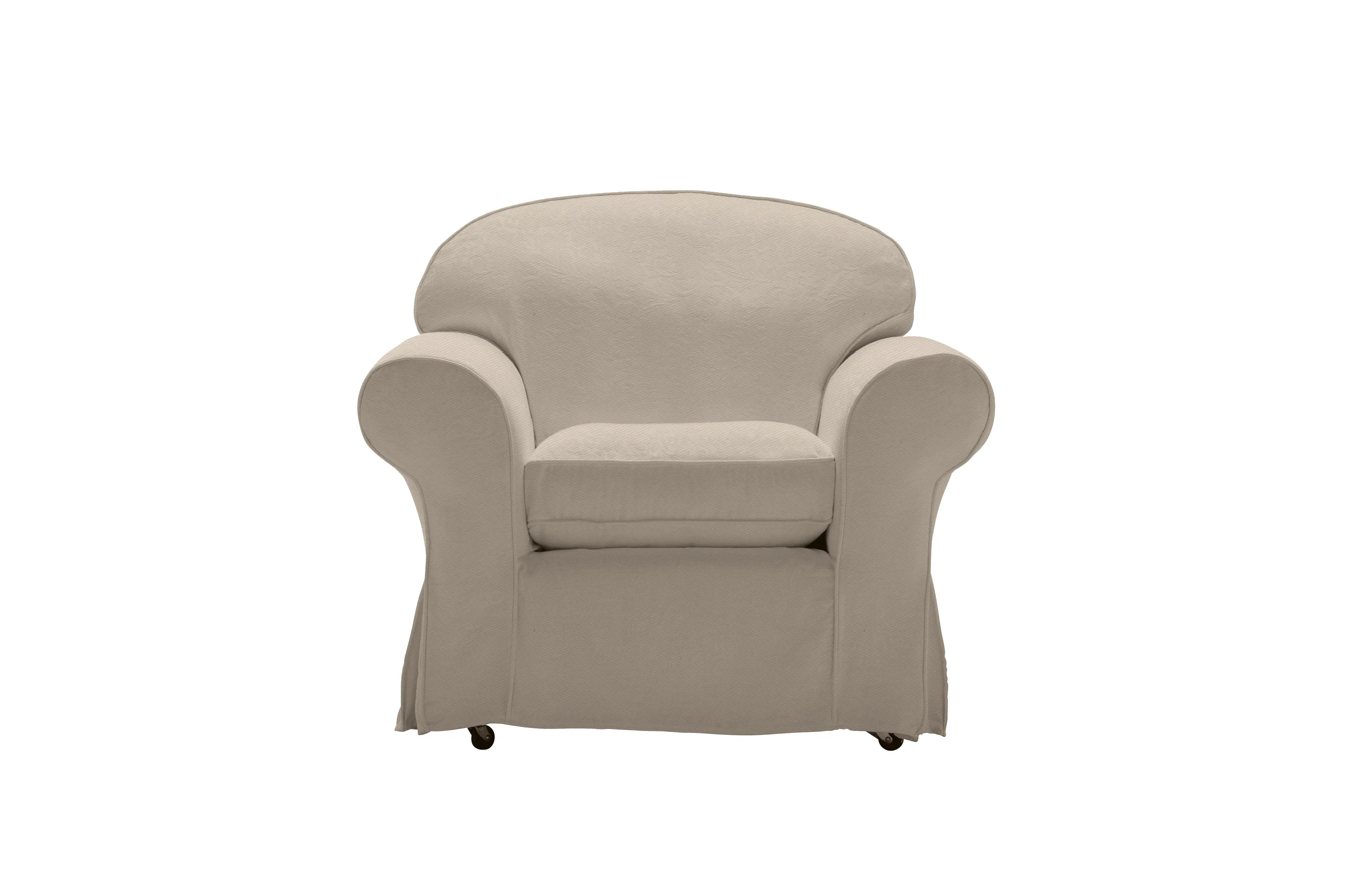 Madrid | Armchair Extra Loose Cover | Miami Pewter - Image 2