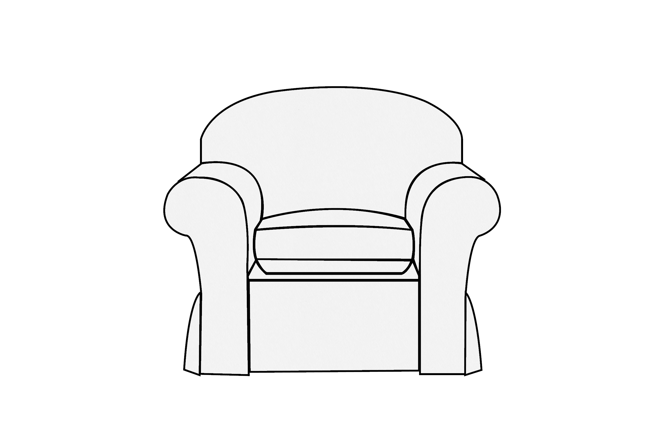 Madrid | Armchair Extra Loose Cover | Miami Snow White