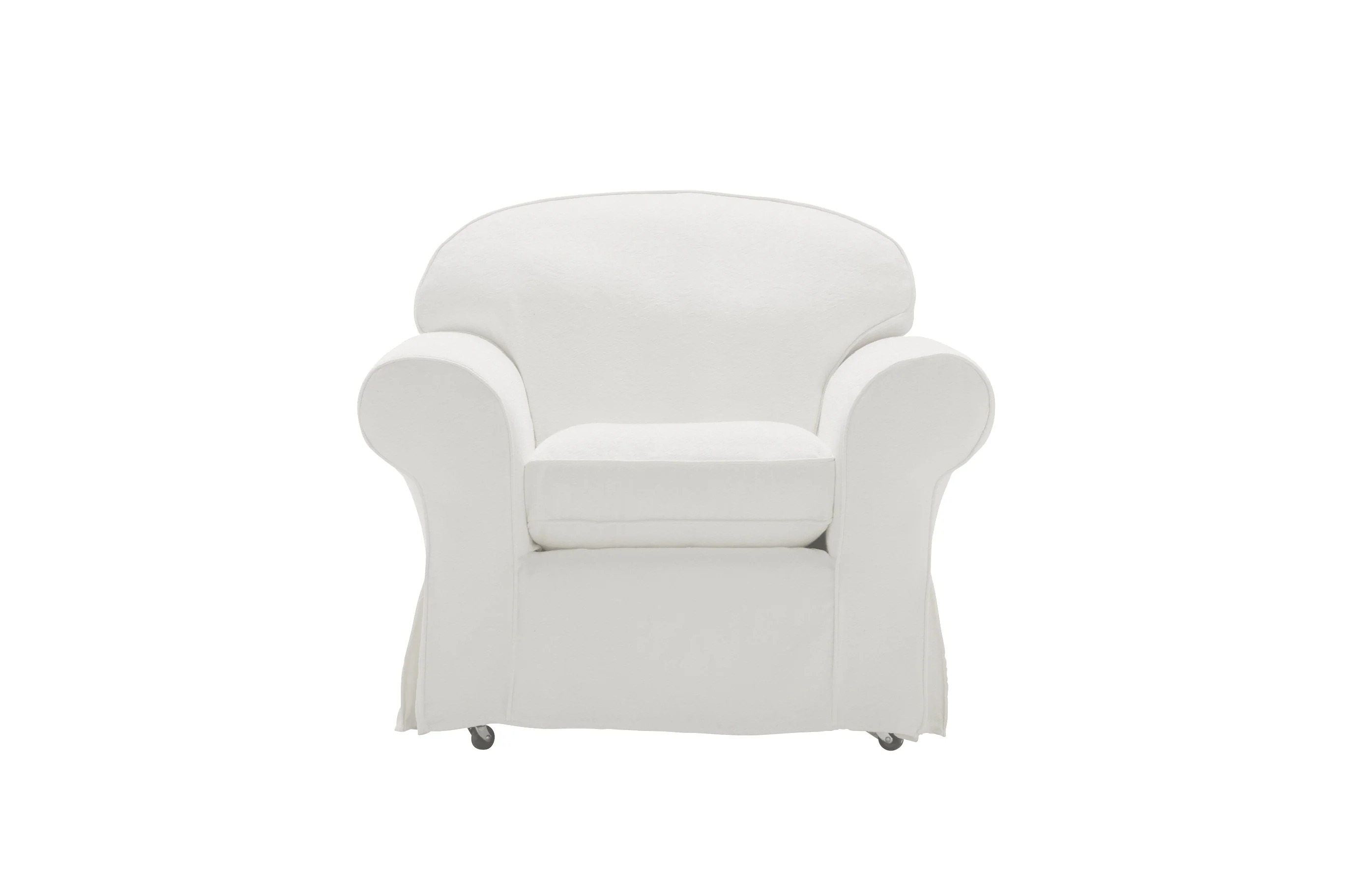 Madrid | Armchair Extra Loose Cover | Miami Snow White - Image 2
