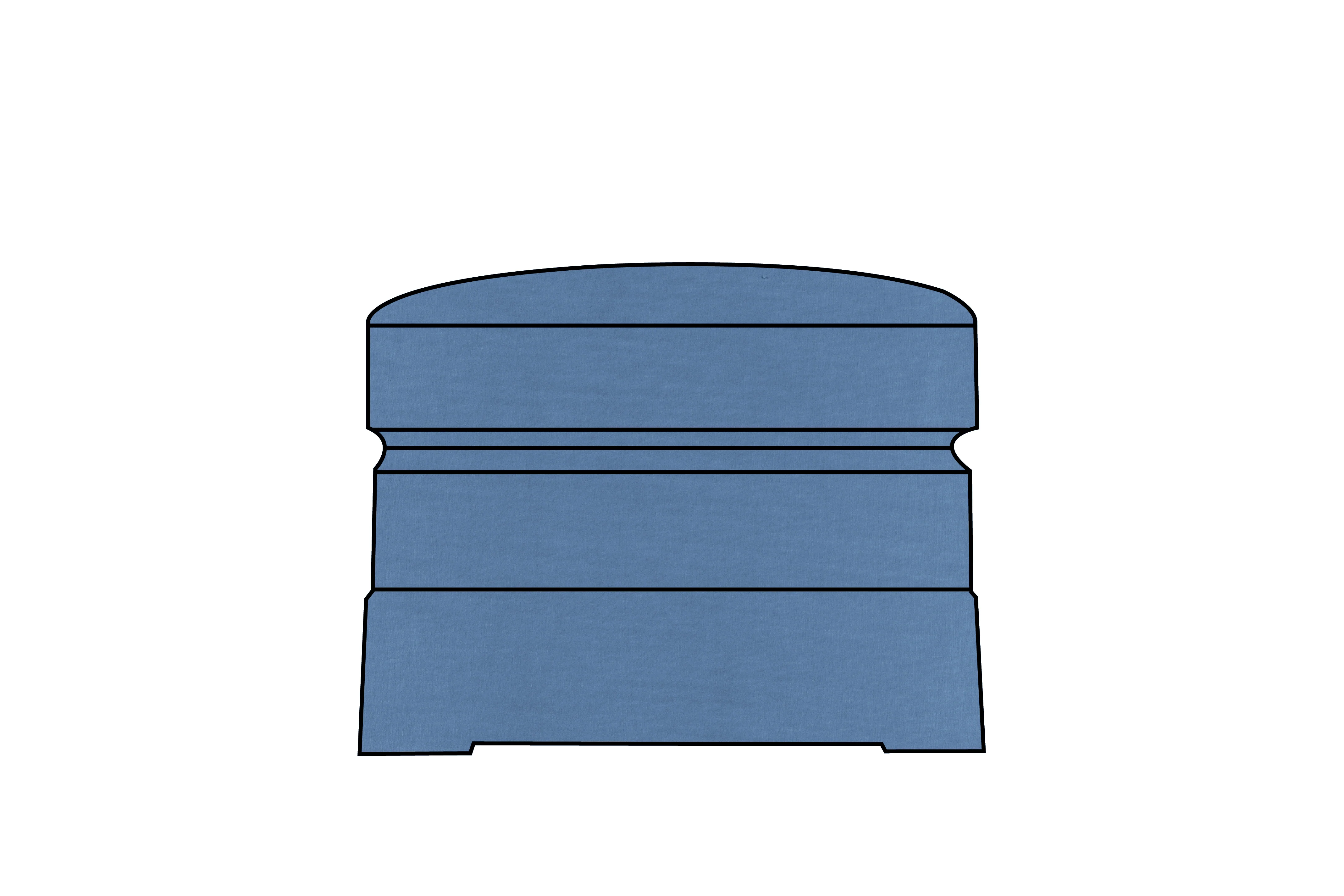 Madrid | Footstool Extra Loose Cover | Capri Blue