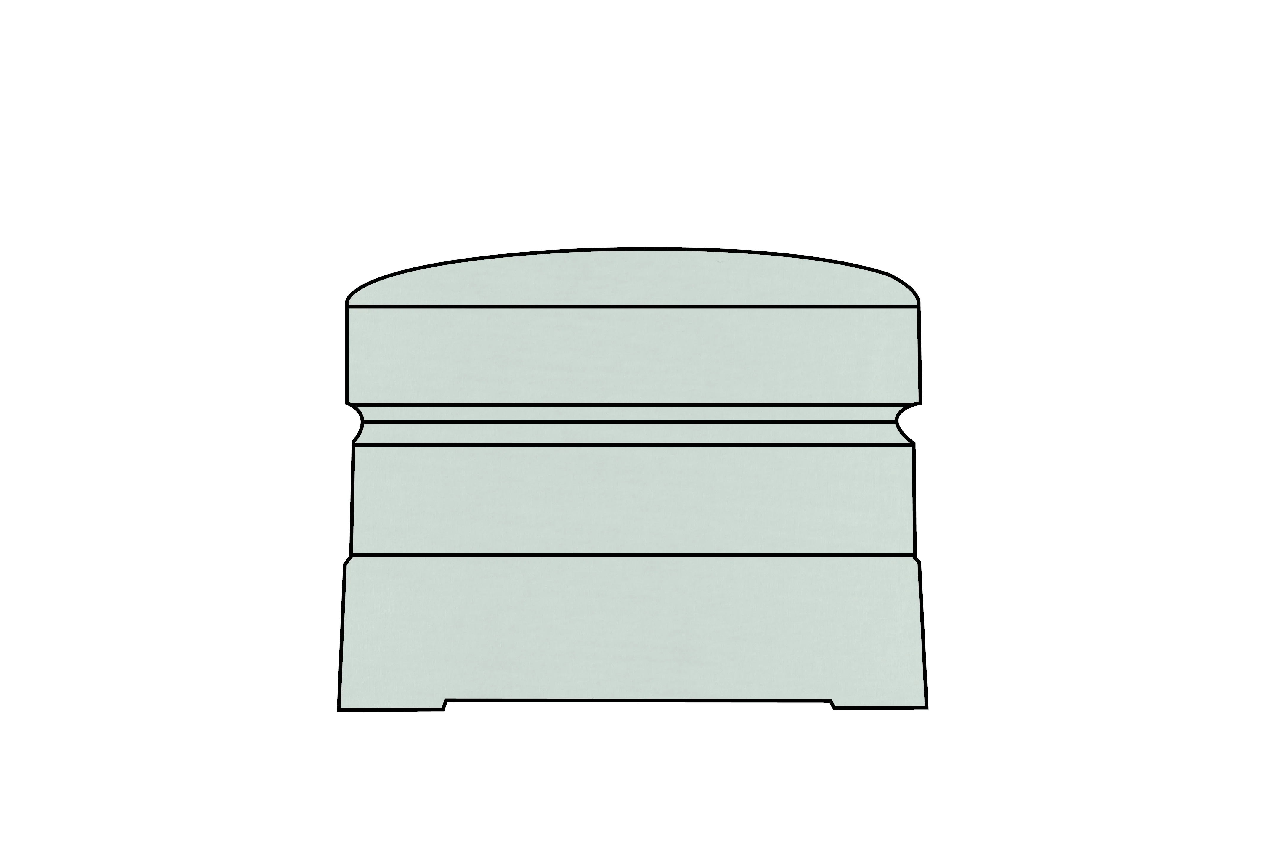 Madrid | Footstool Extra Loose Cover | Capri Duck Egg