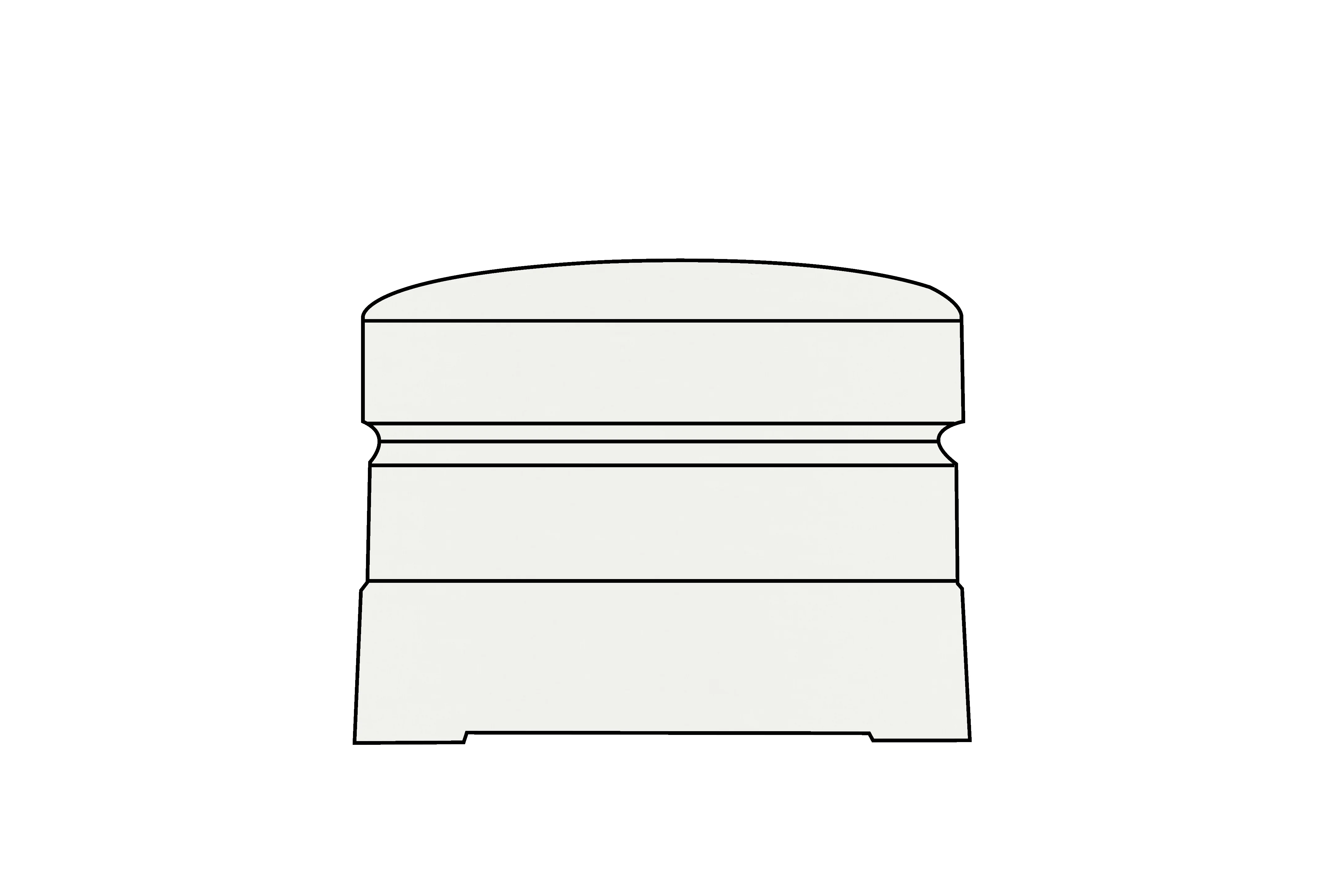 Newport | Footstool Extra Loose Cover | Capri Linen