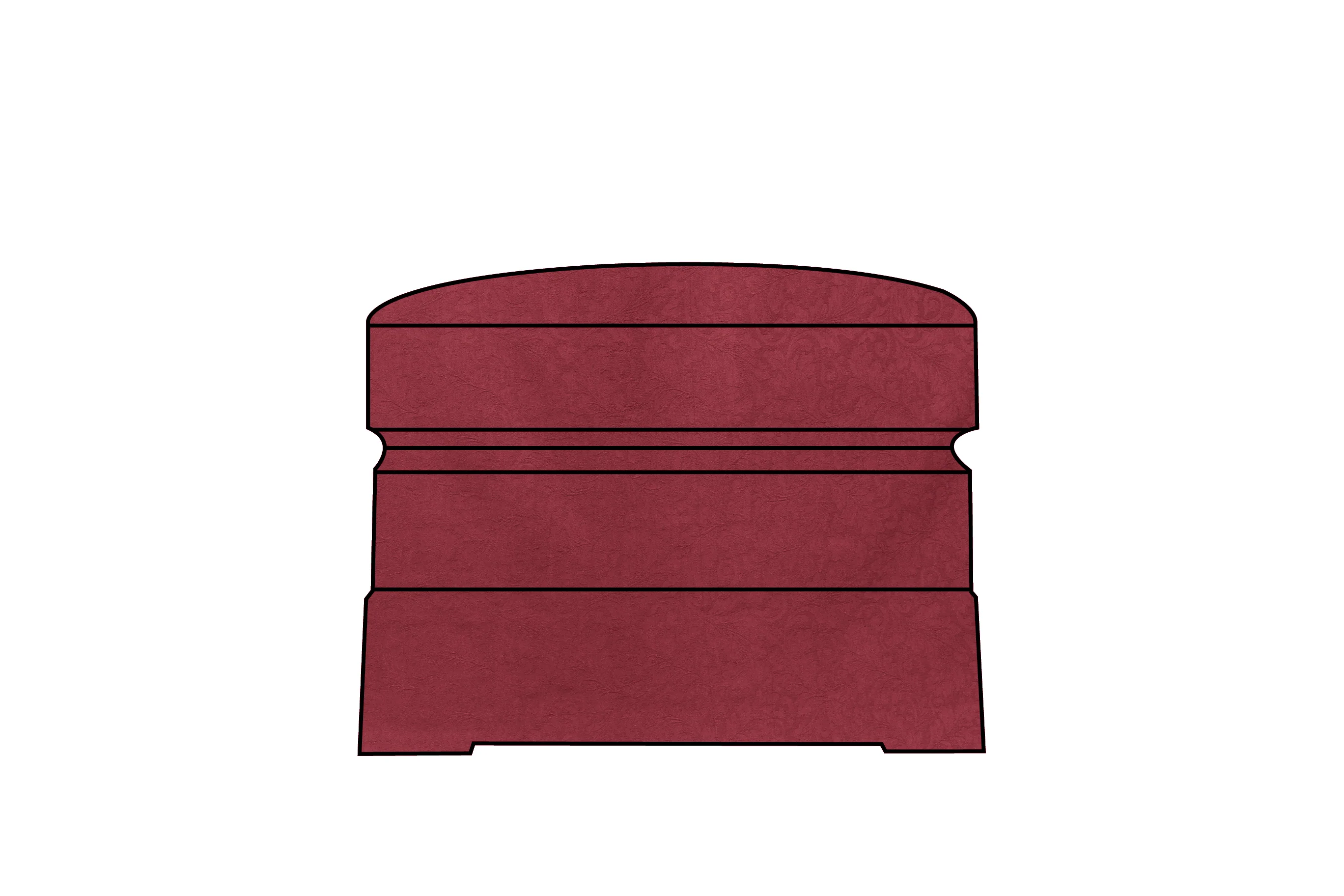 Albany | Footstool Extra Loose Cover | Kingston Burgundy