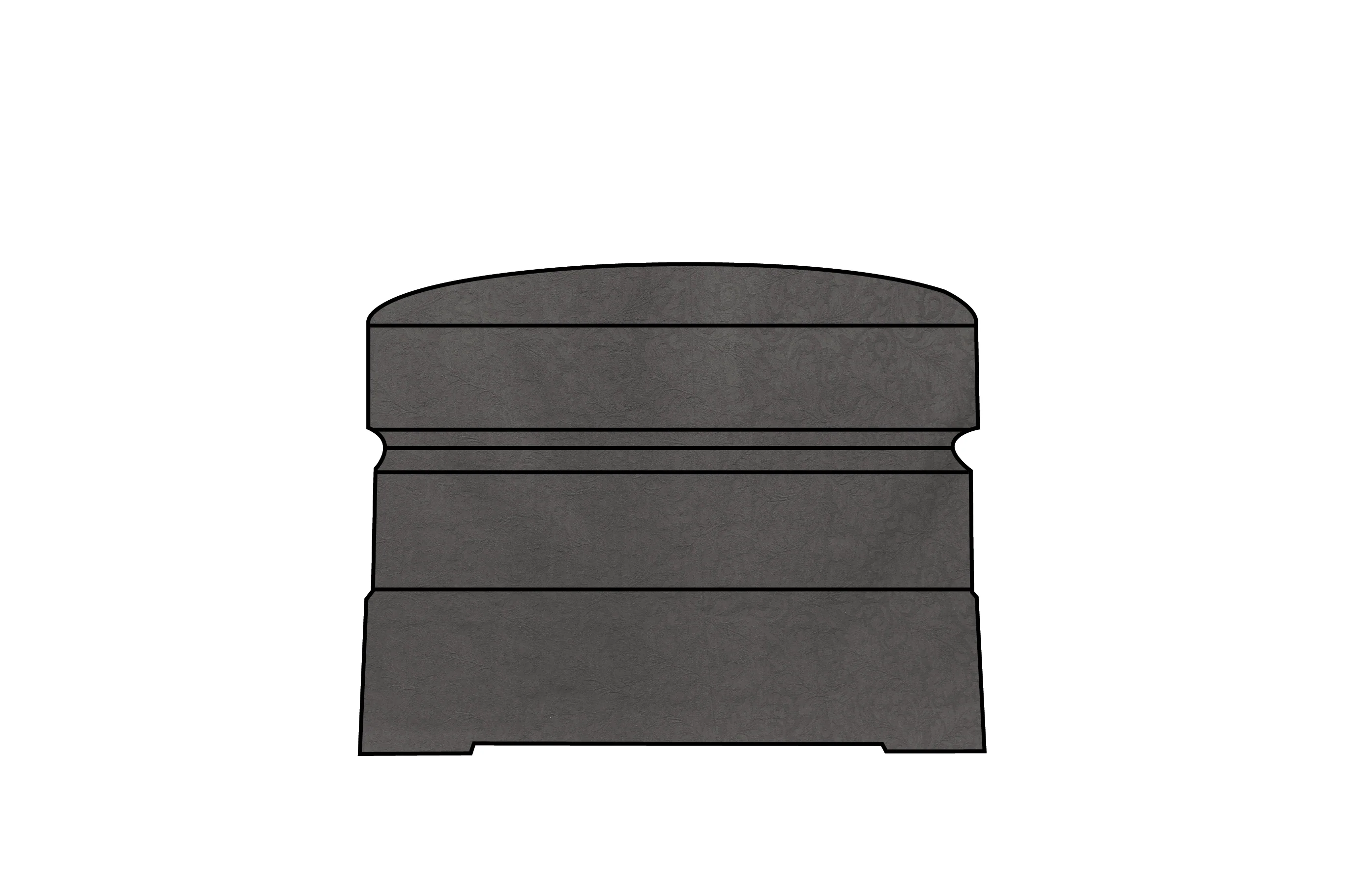 Madrid | Footstool Extra Loose Cover | Kingston Charcoal