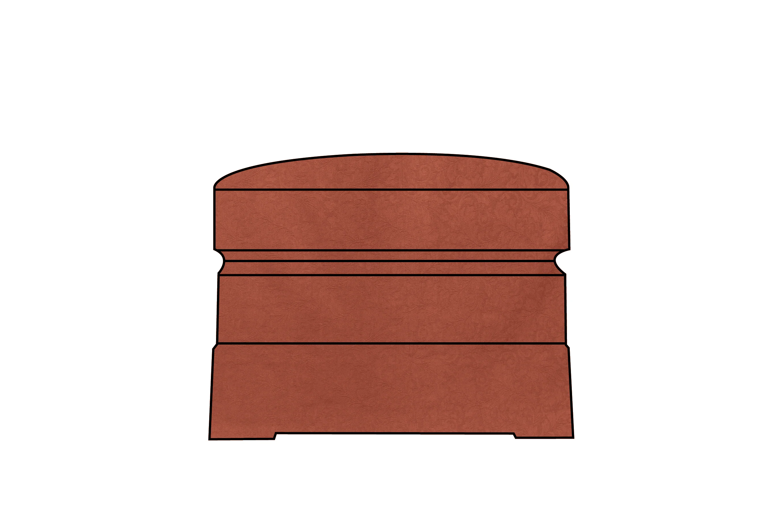 Albany | Footstool Extra Loose Cover | Kingston Dark Terracotta
