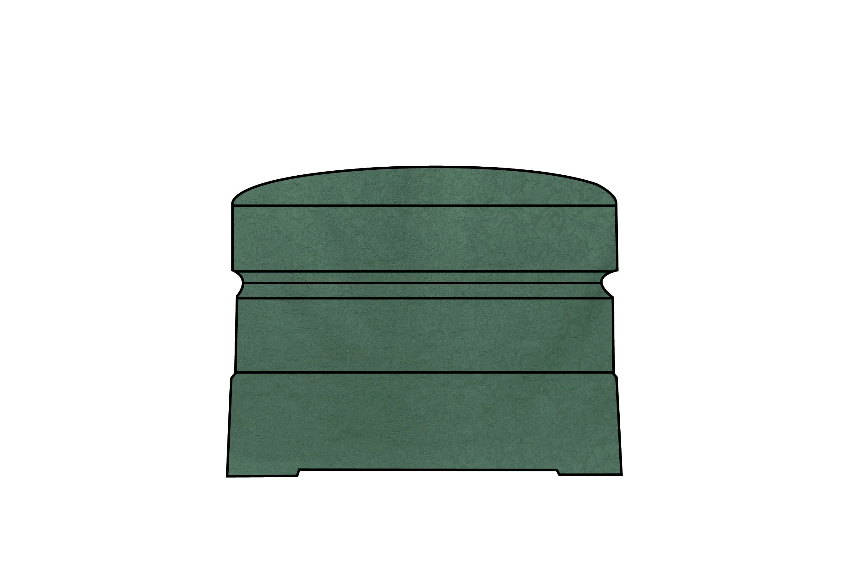 Madrid | Footstool Extra Loose Cover | Kingston Green