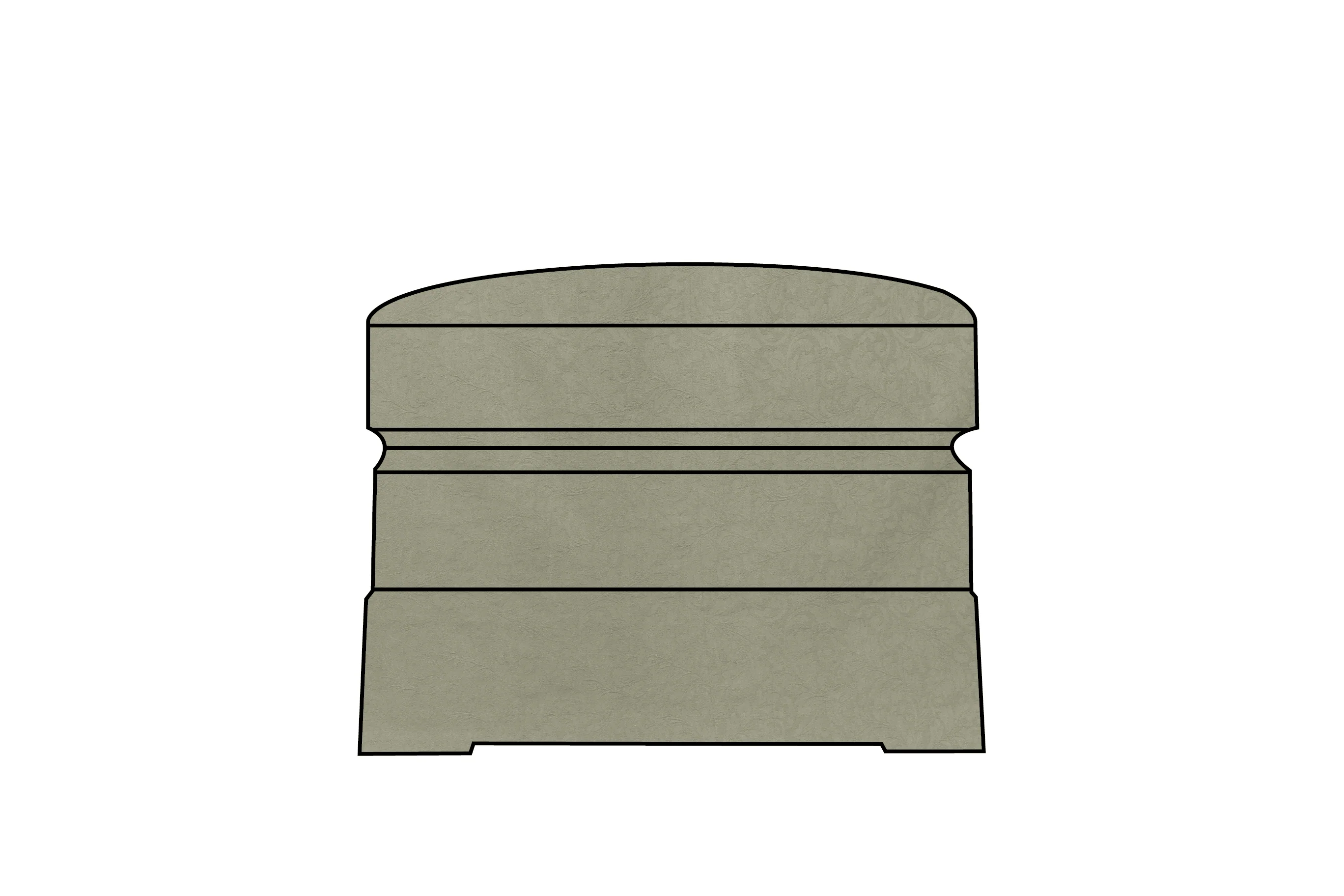 Albany | Footstool Extra Loose Cover | Kingston Lichen