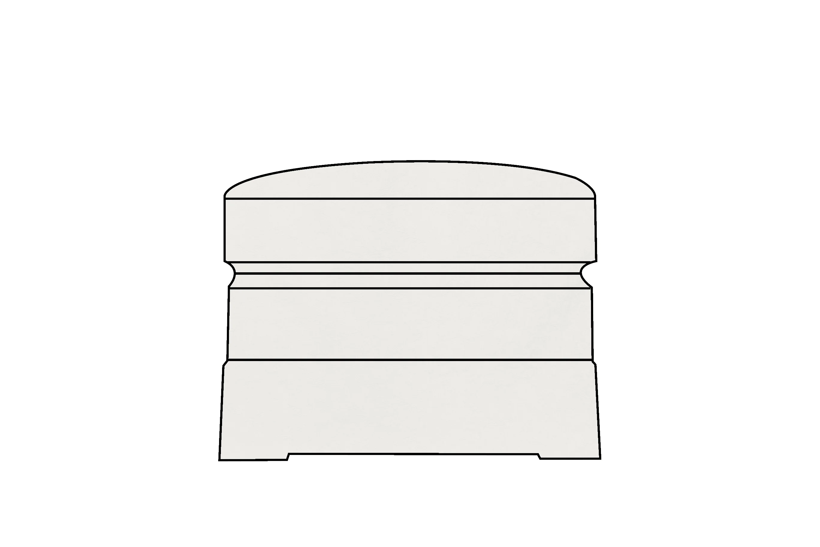 Madrid | Footstool Extra Loose Cover | Kingston Natural