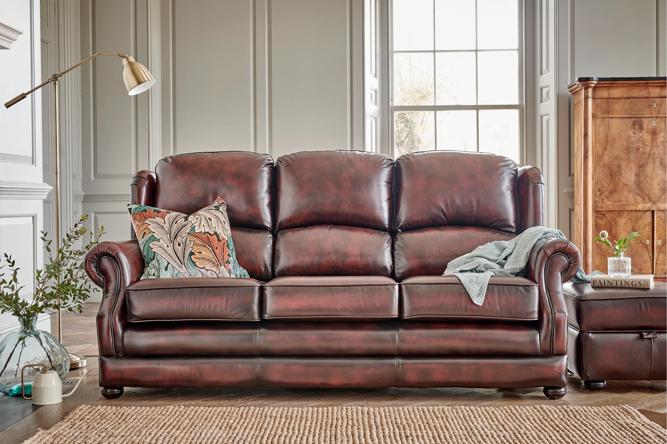 Marlow | 3 Seater Sofa | Antique Red - Image 2