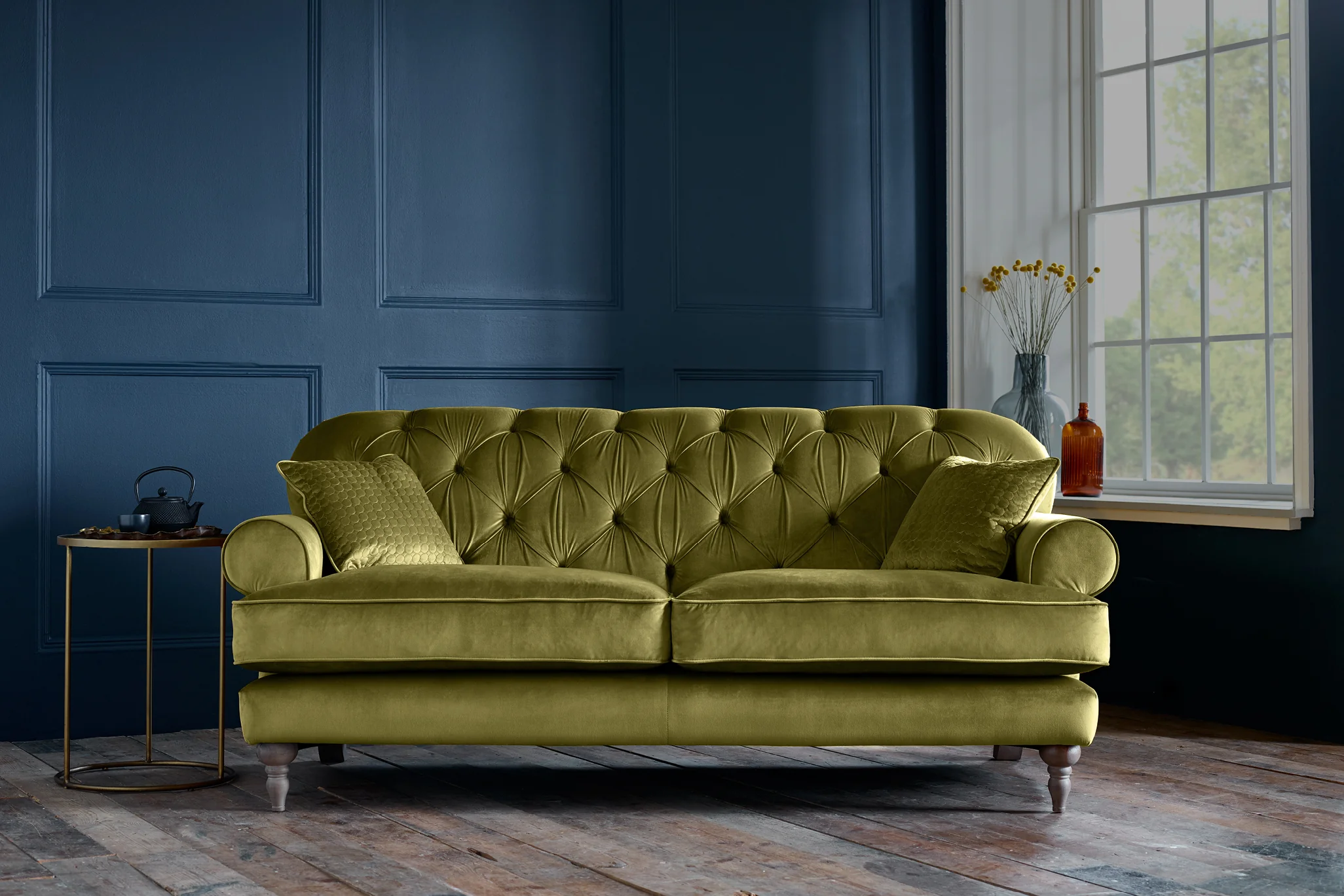 Mia | 3 Seater Sofa | Opulence Olive Green - Image 2